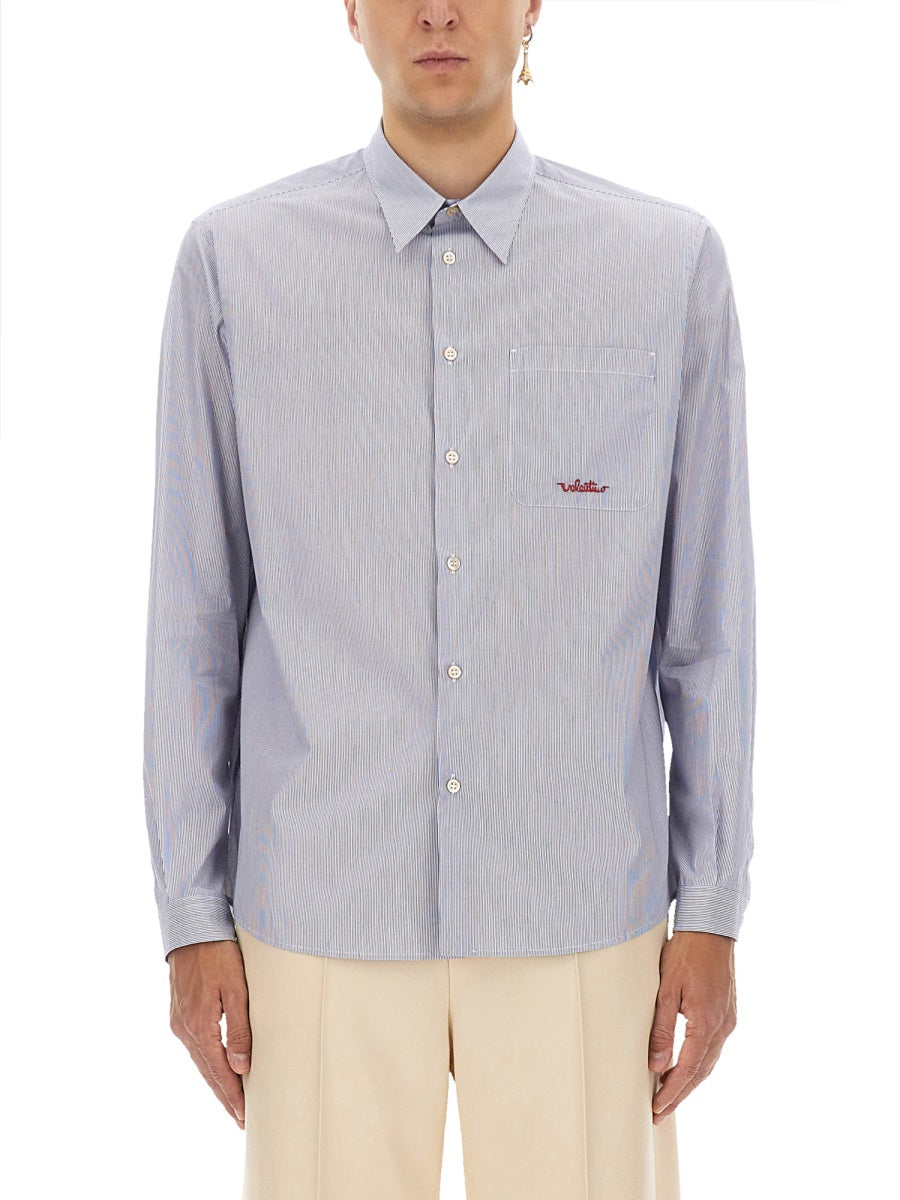 VALENTINO GARAVANI Men's Long-Sleeve Striped Shirt - Size 41