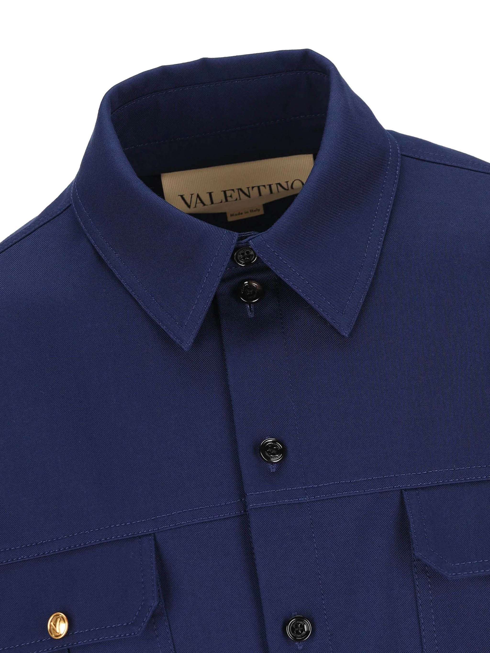 VALENTINO GARAVANI Cotton Jacket with Classic Collar for Men
