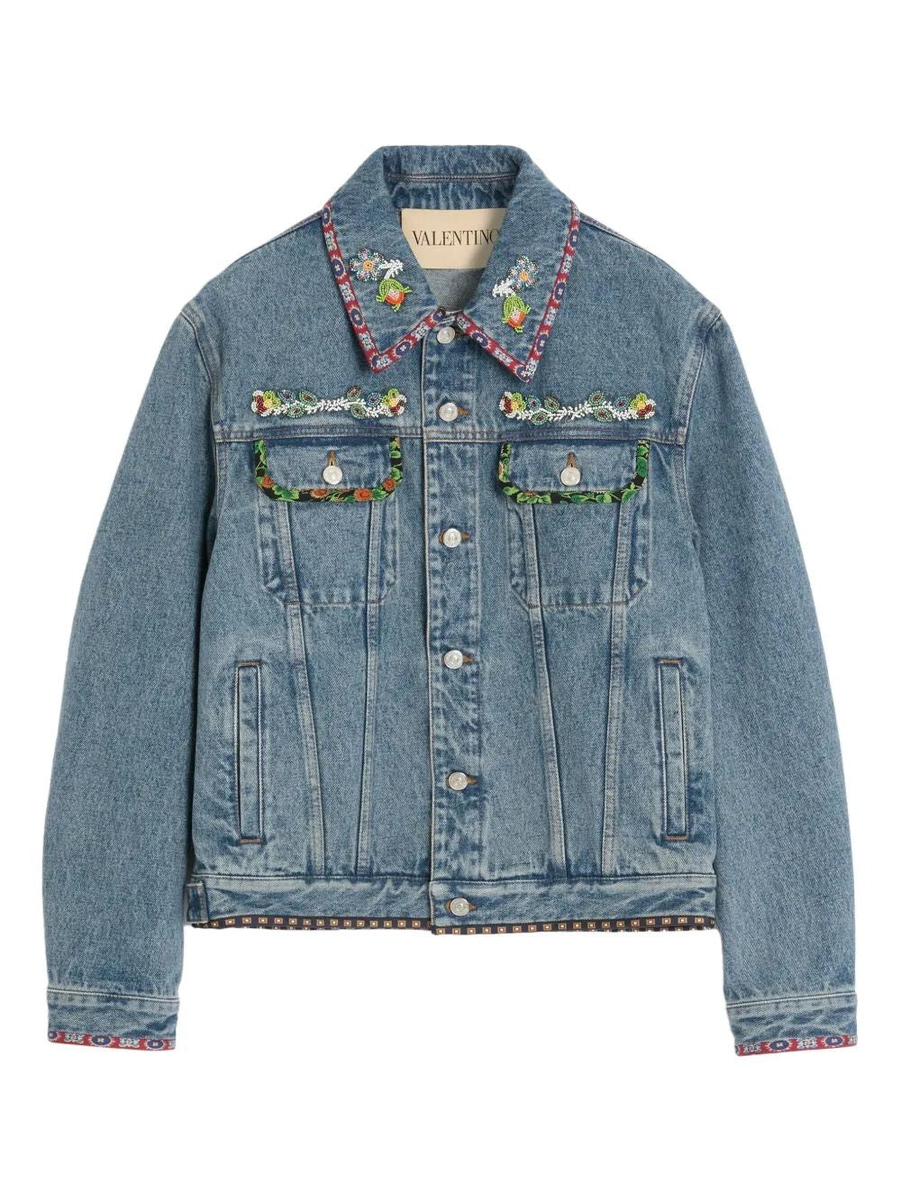 VALENTINO GARAVANI Embroidered Denim Jacket for Men - FW25