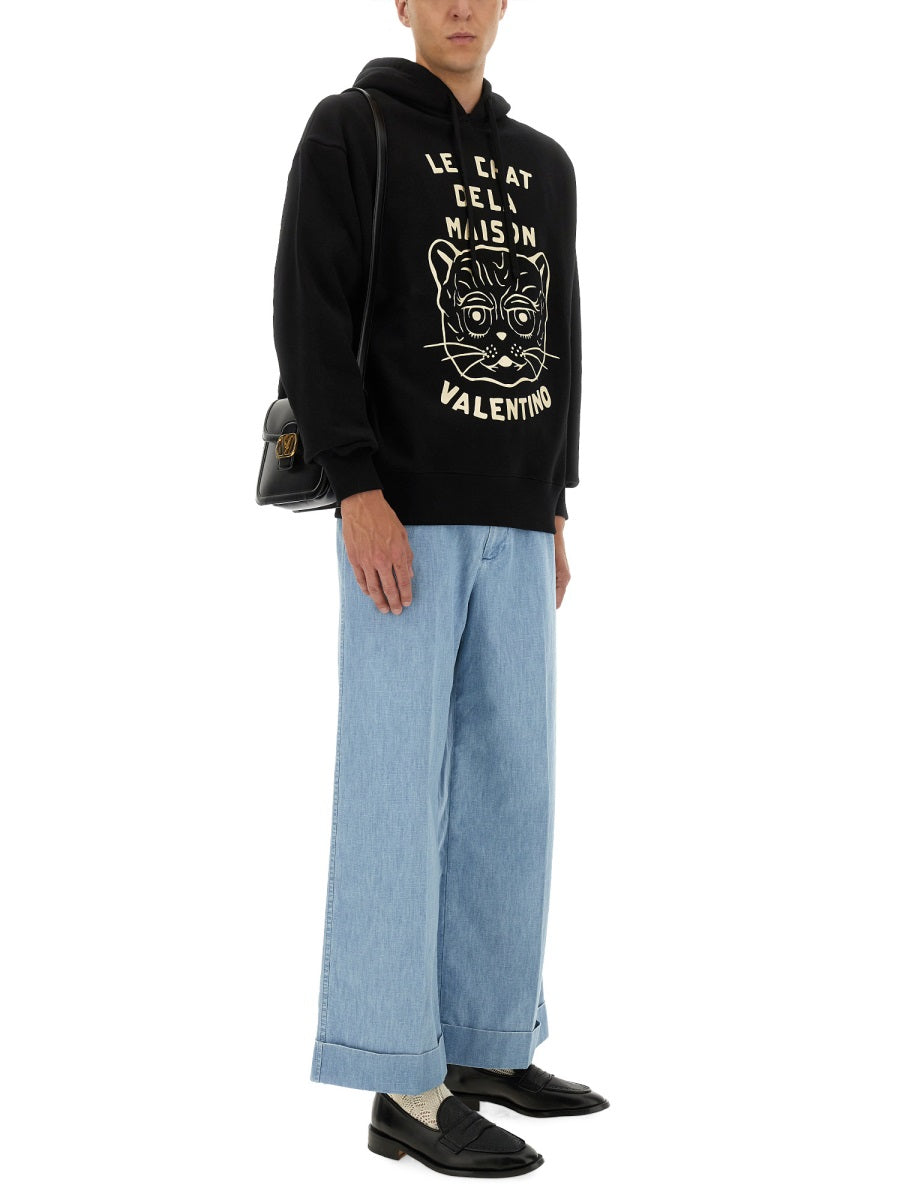 VALENTINO Classic Cotton Sweatshirt for Men - FW25 Collection