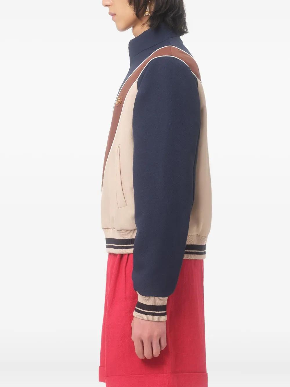 VALENTINO Zip-Up Sweatshirt with Vlogo Patch - Regular Fit