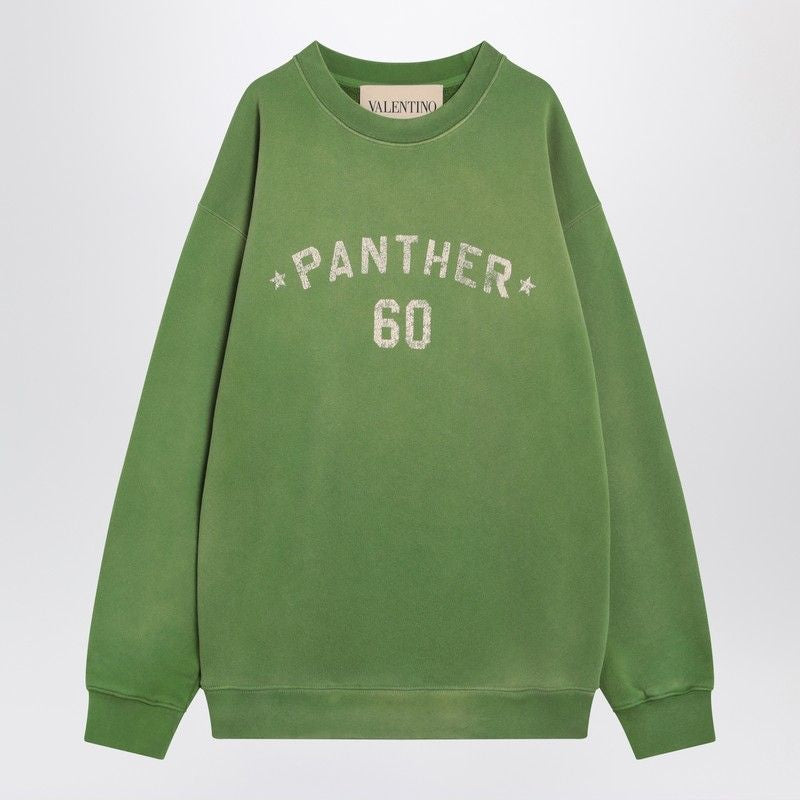 VALENTINO Crew Neck Sweatshirt with Chez Print - FW25