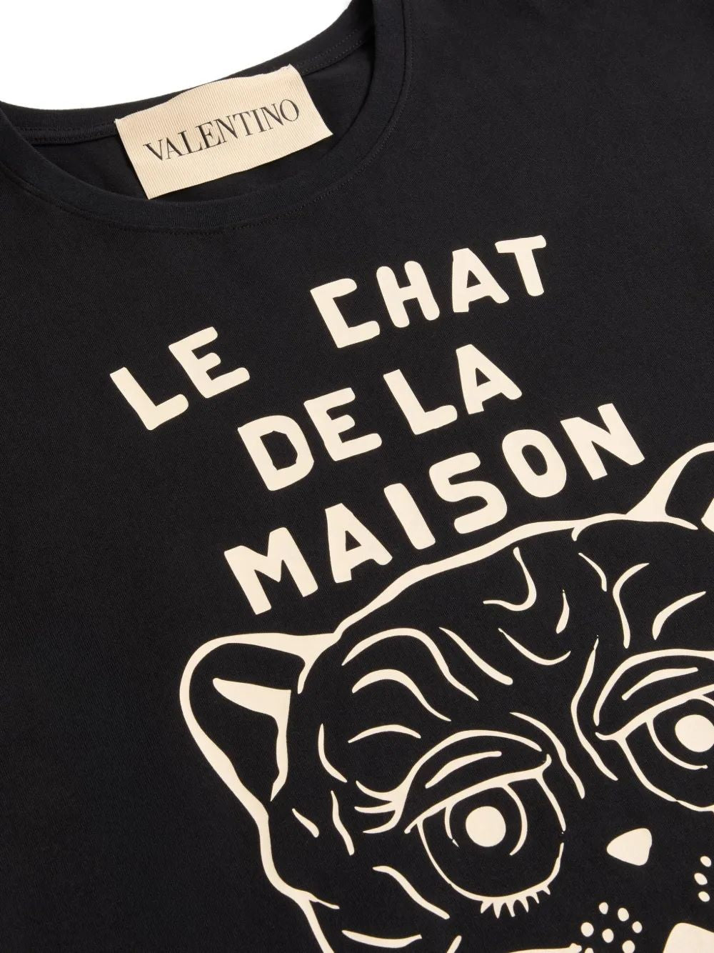 VALENTINO GARAVANI Cotton T-Shirt with Le Chat Graphic for Men - FW25