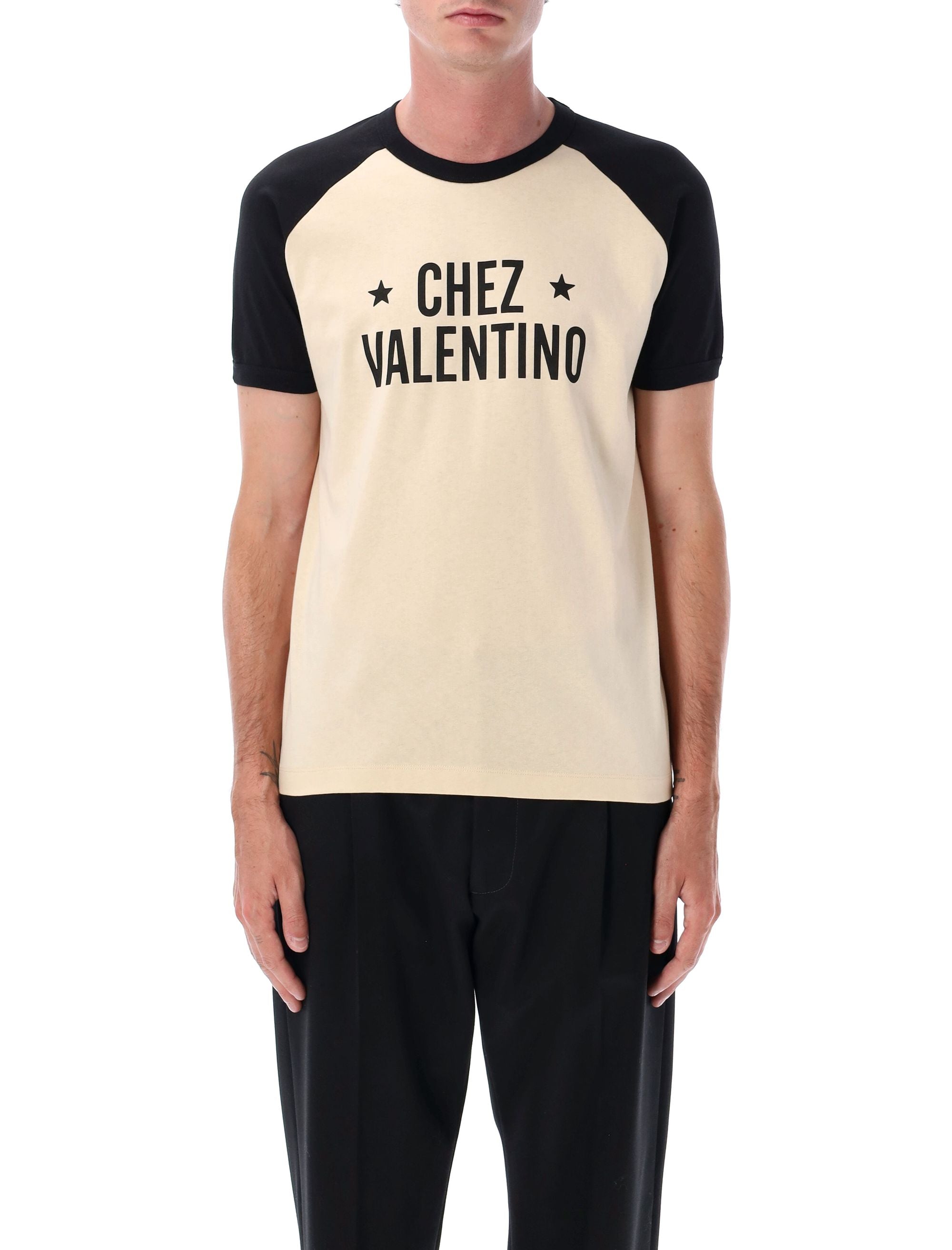 VALENTINO GARAVANI Regular Fit Round Neck T-Shirt with Print - Size M