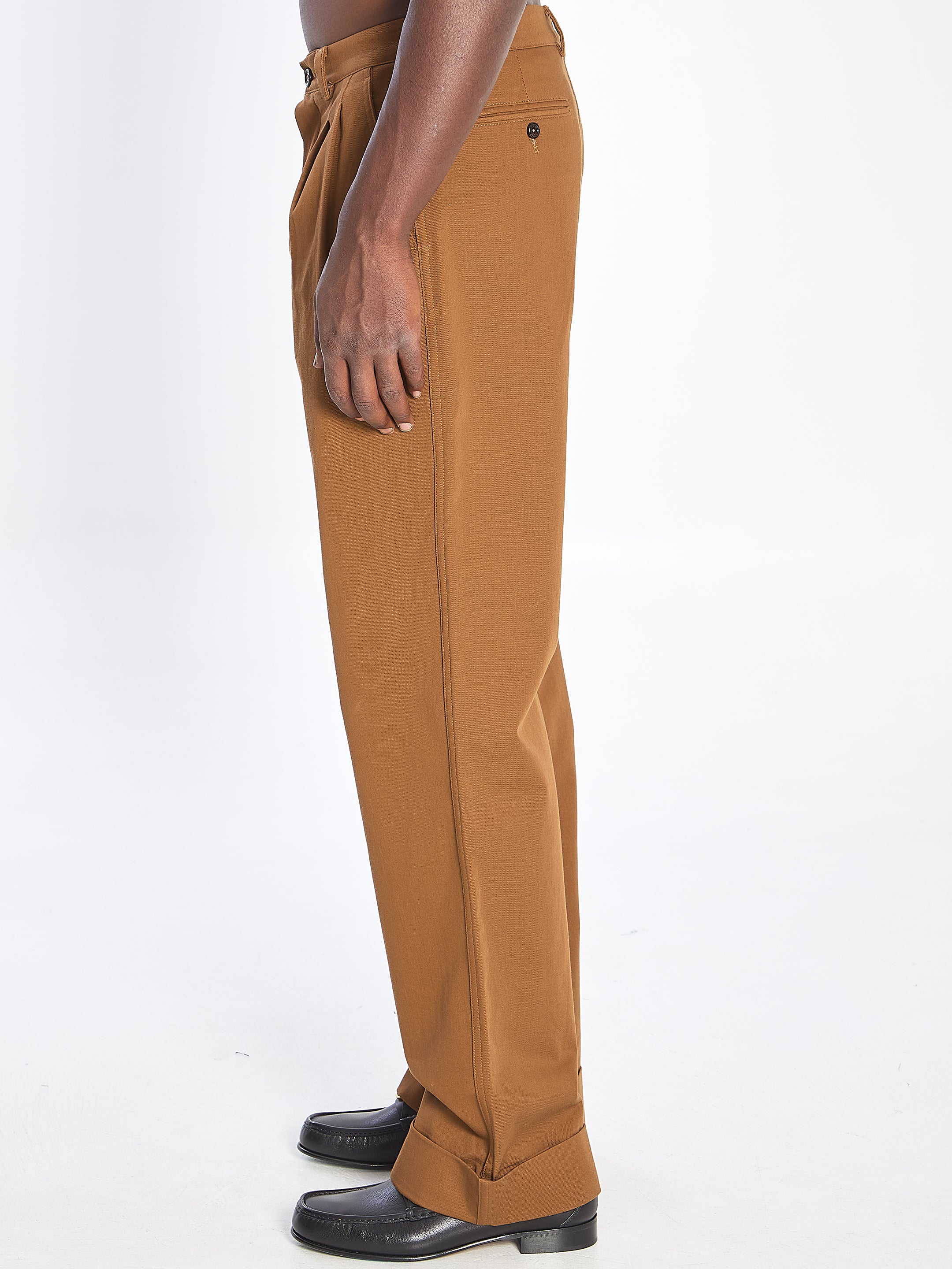 VALENTINO GARAVANI Cotton Gabardine Trousers - Regular Fit 48