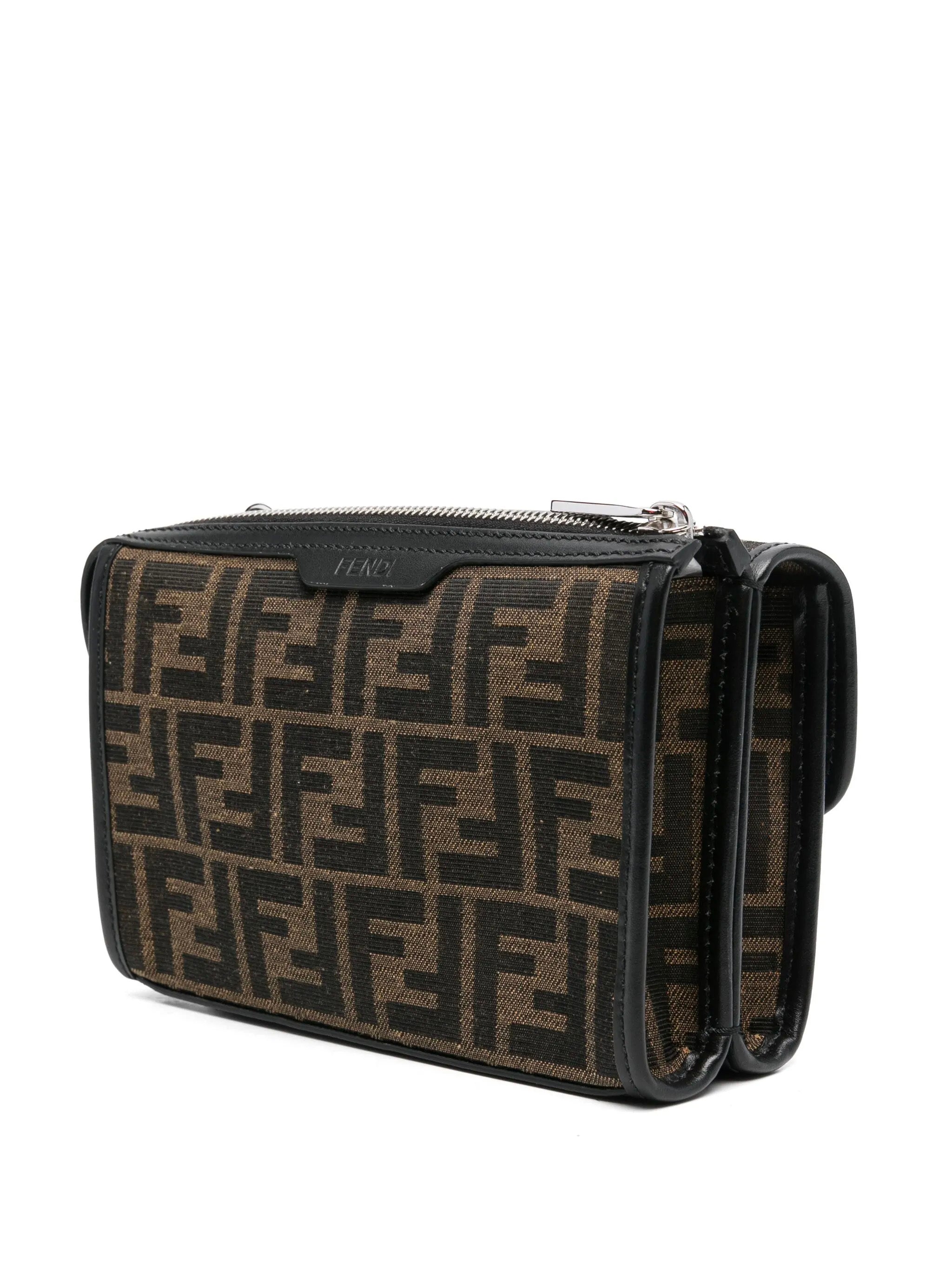 FENDI Double Baguette Handbag - Height 14 cm, Width 19 cm, Depth 8 cm