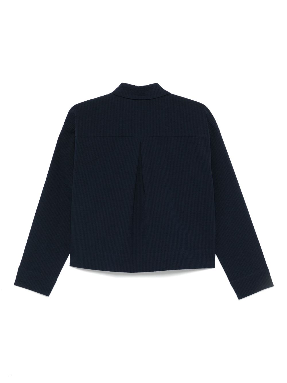 EA7 Cropped Cotton Blend Stretch Shirt