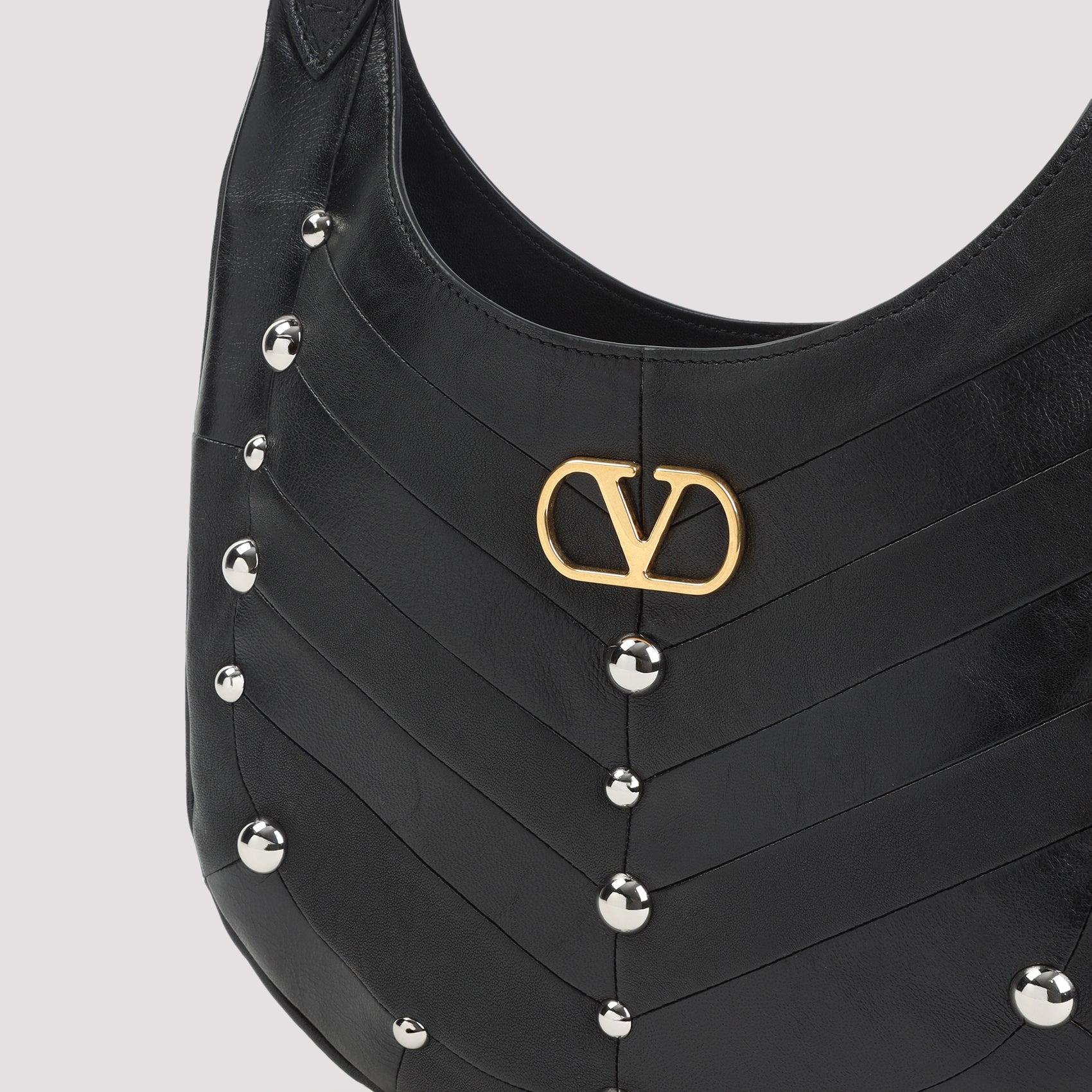 VALENTINO GARAVANI Mini Black Lambskin Shoulder Handbag