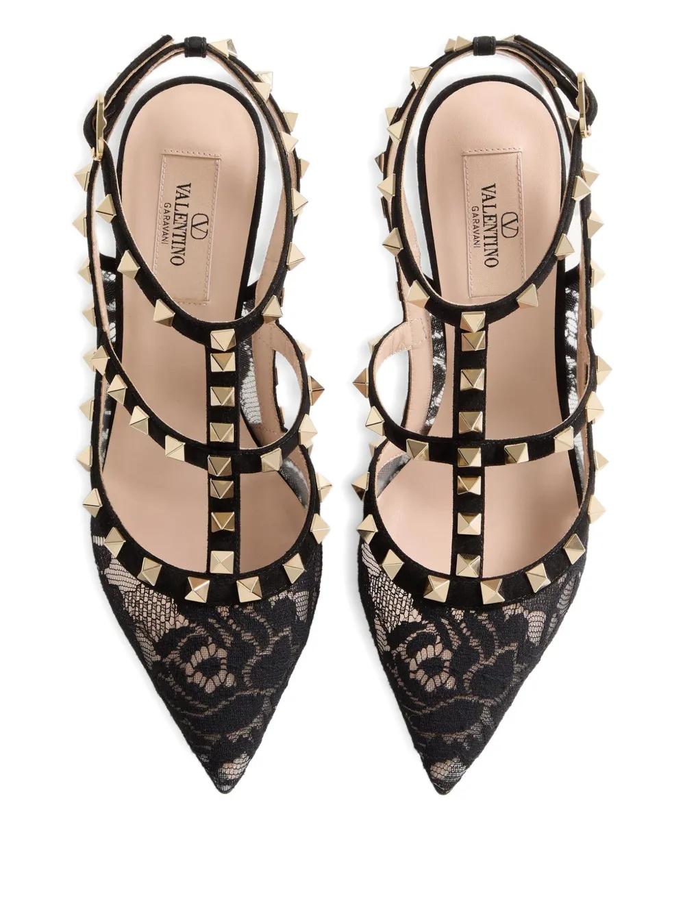 VALENTINO GARAVANI 100MM Rockstud Lace Pumps
