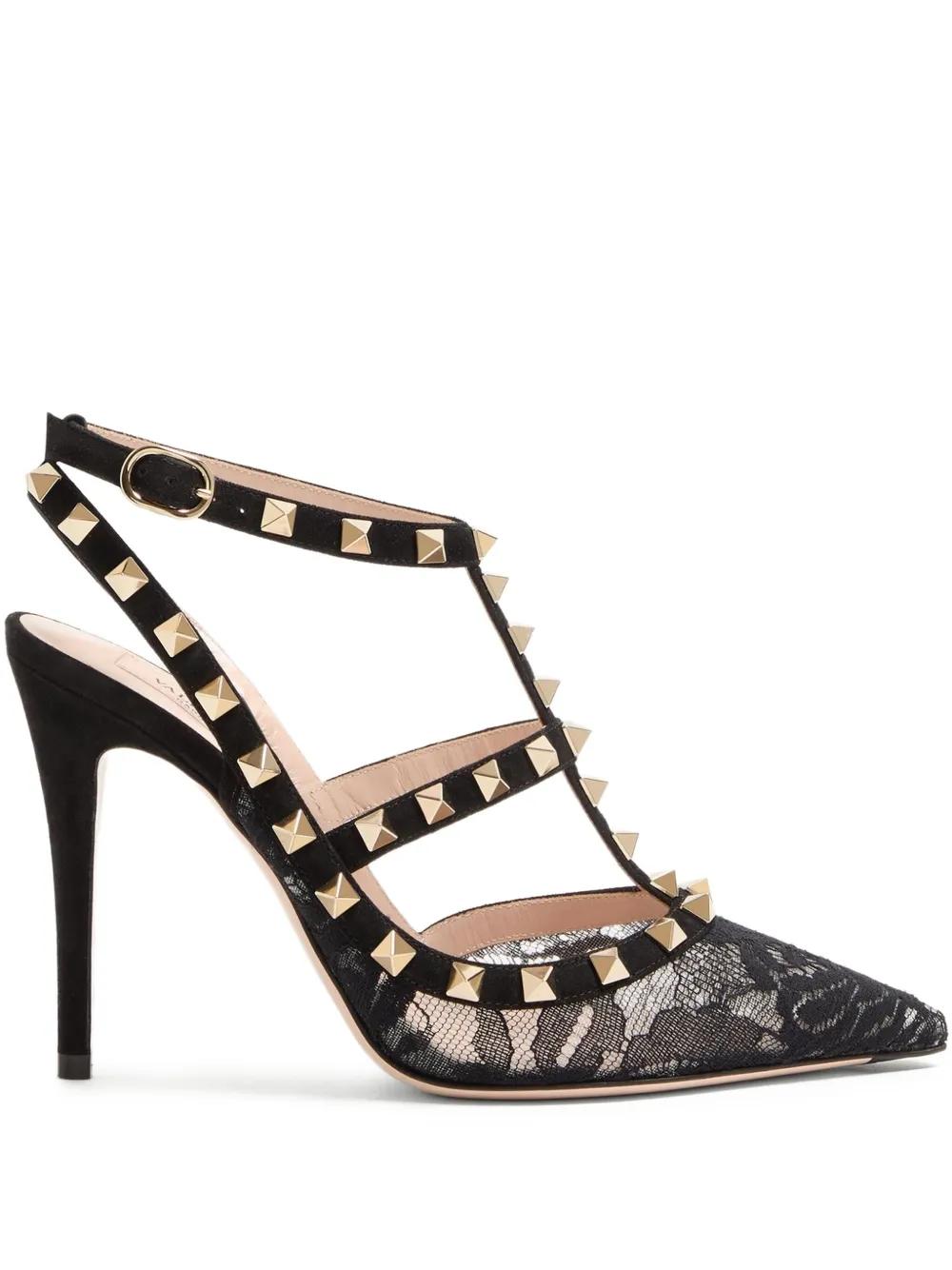VALENTINO GARAVANI 100MM Rockstud Lace Pumps