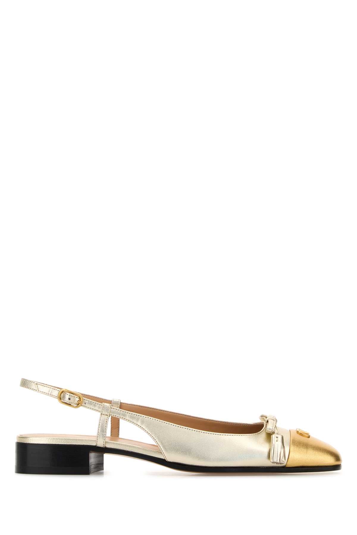VALENTINO GARAVANI Two-Tone Leather Valet Du Roi Ballerinas