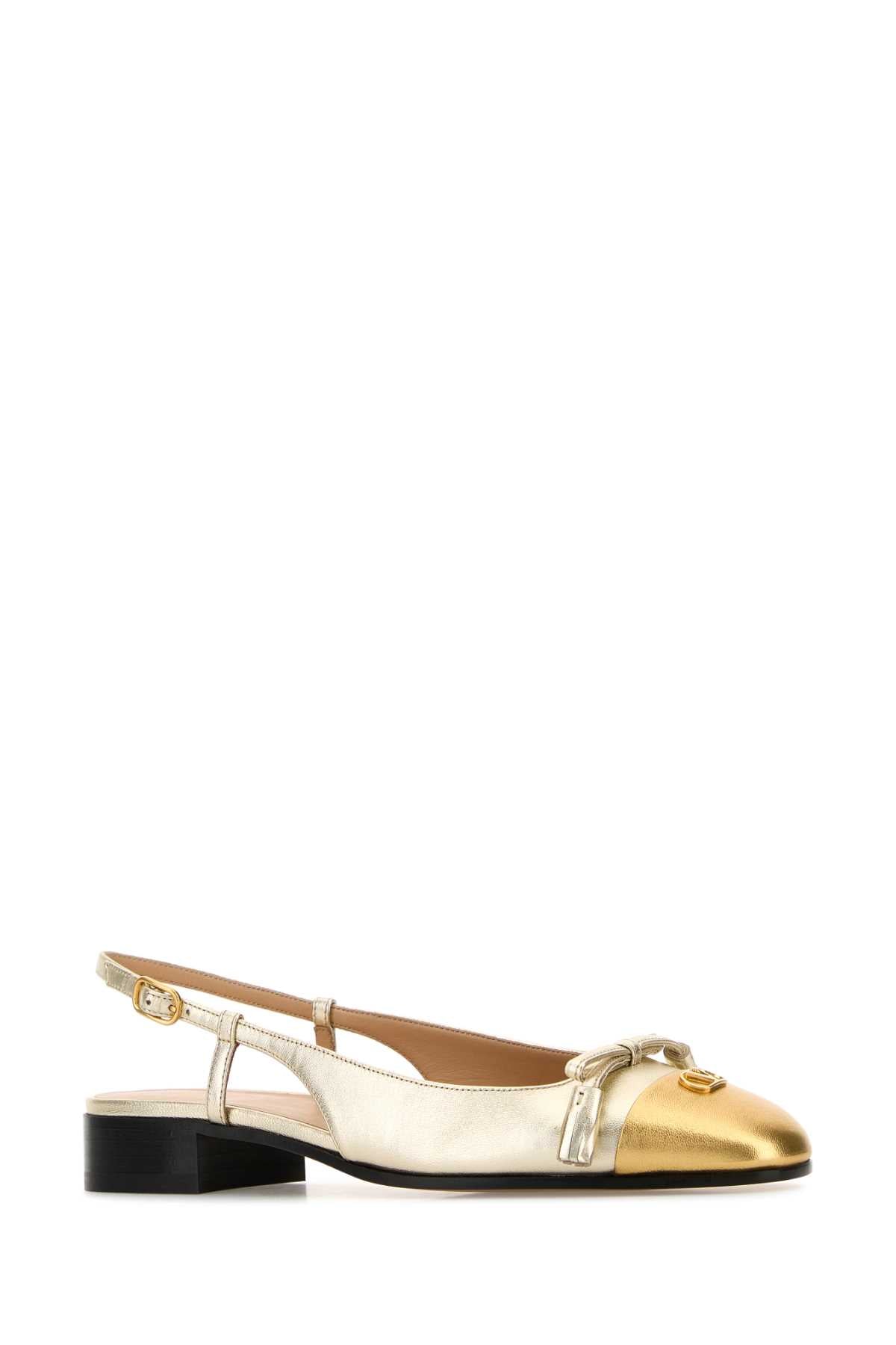 VALENTINO GARAVANI Two-Tone Leather Valet Du Roi Ballerinas