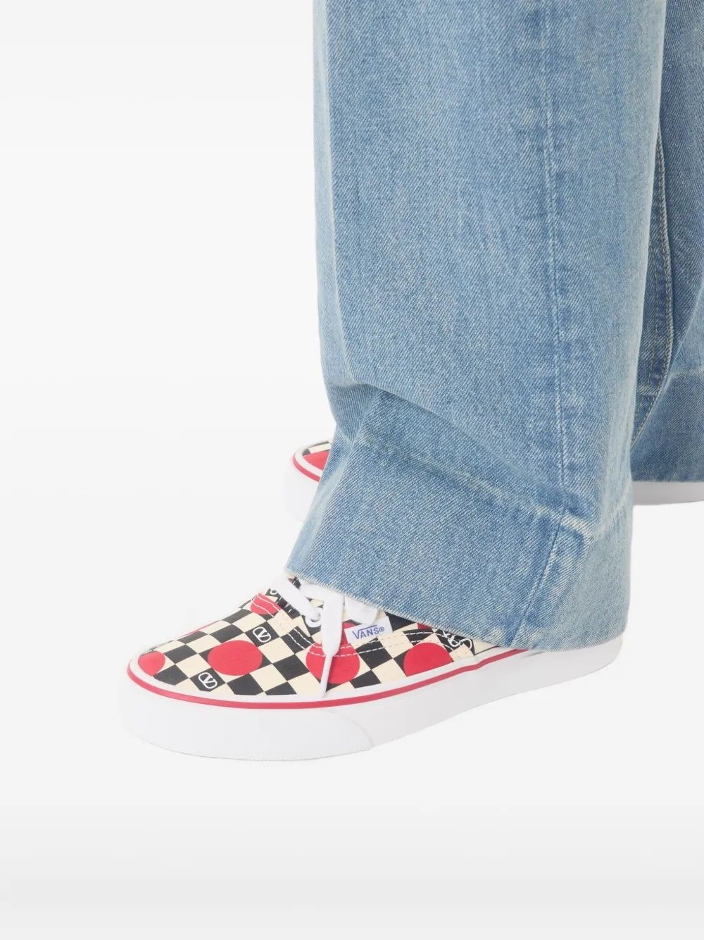 VALENTINO Big Dot Logo Check Sneakers for Women