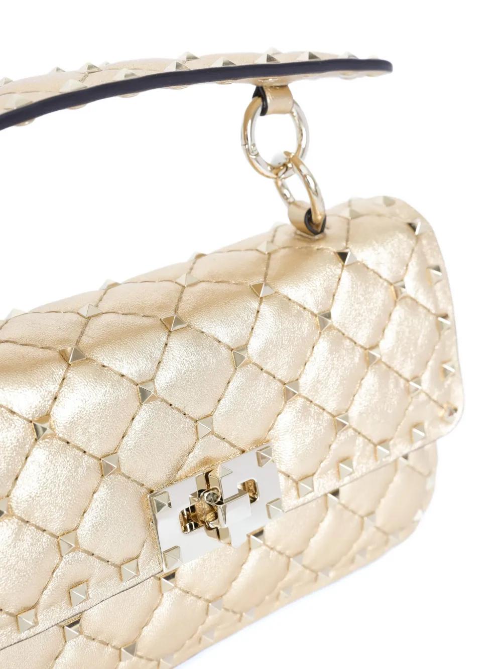 VALENTINO GARAVANI Mini Quilted Spike Handbag with Chain
