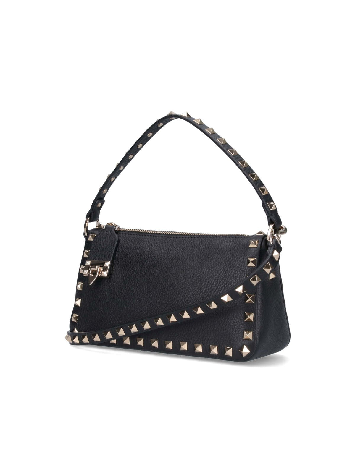 VALENTINO GARAVANI Mini Grained Calfskin Rockstud Small Shoulder Bag