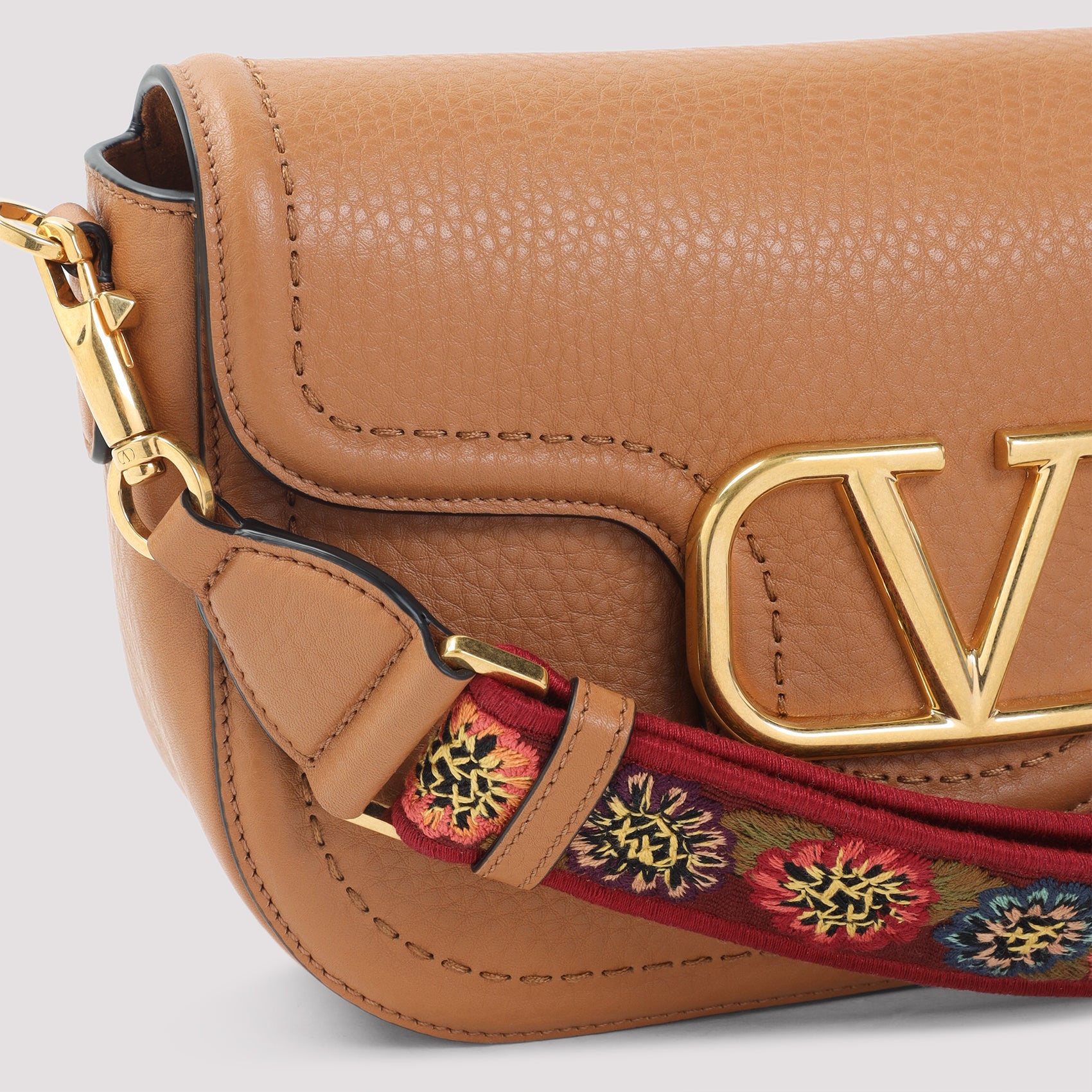 VALENTINO GARAVANI Mini Shoulder Bag with Gold Logo