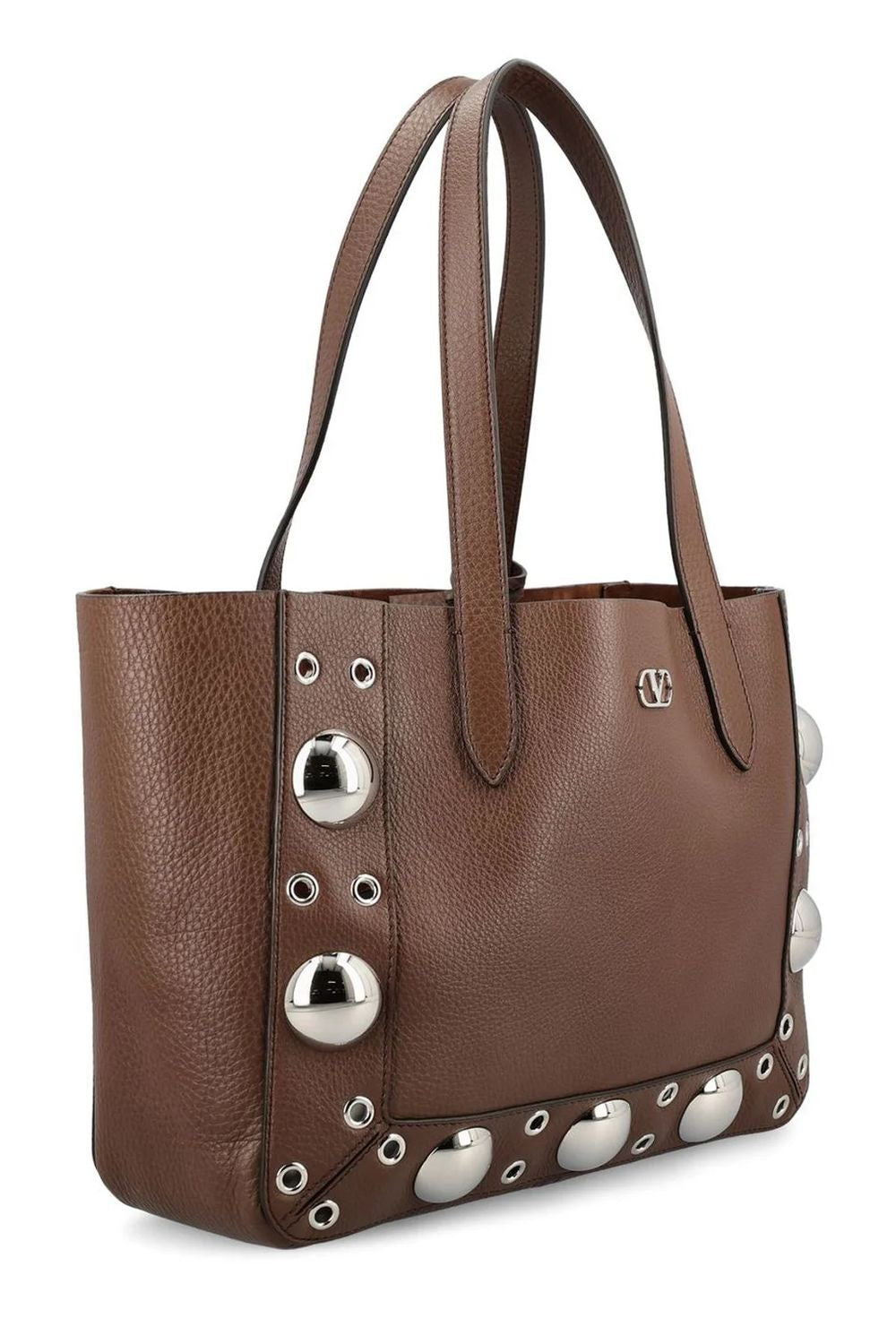 VALENTINO GARAVANI Mini Leather Shopping Tote Handbag