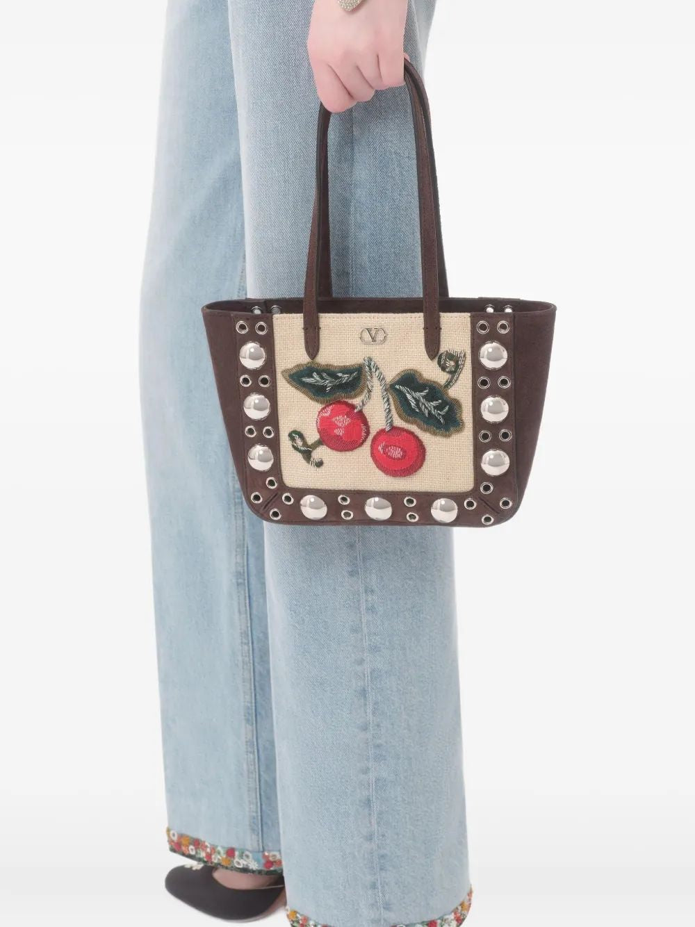 VALENTINO GARAVANI Mini Suede Tote Handbag