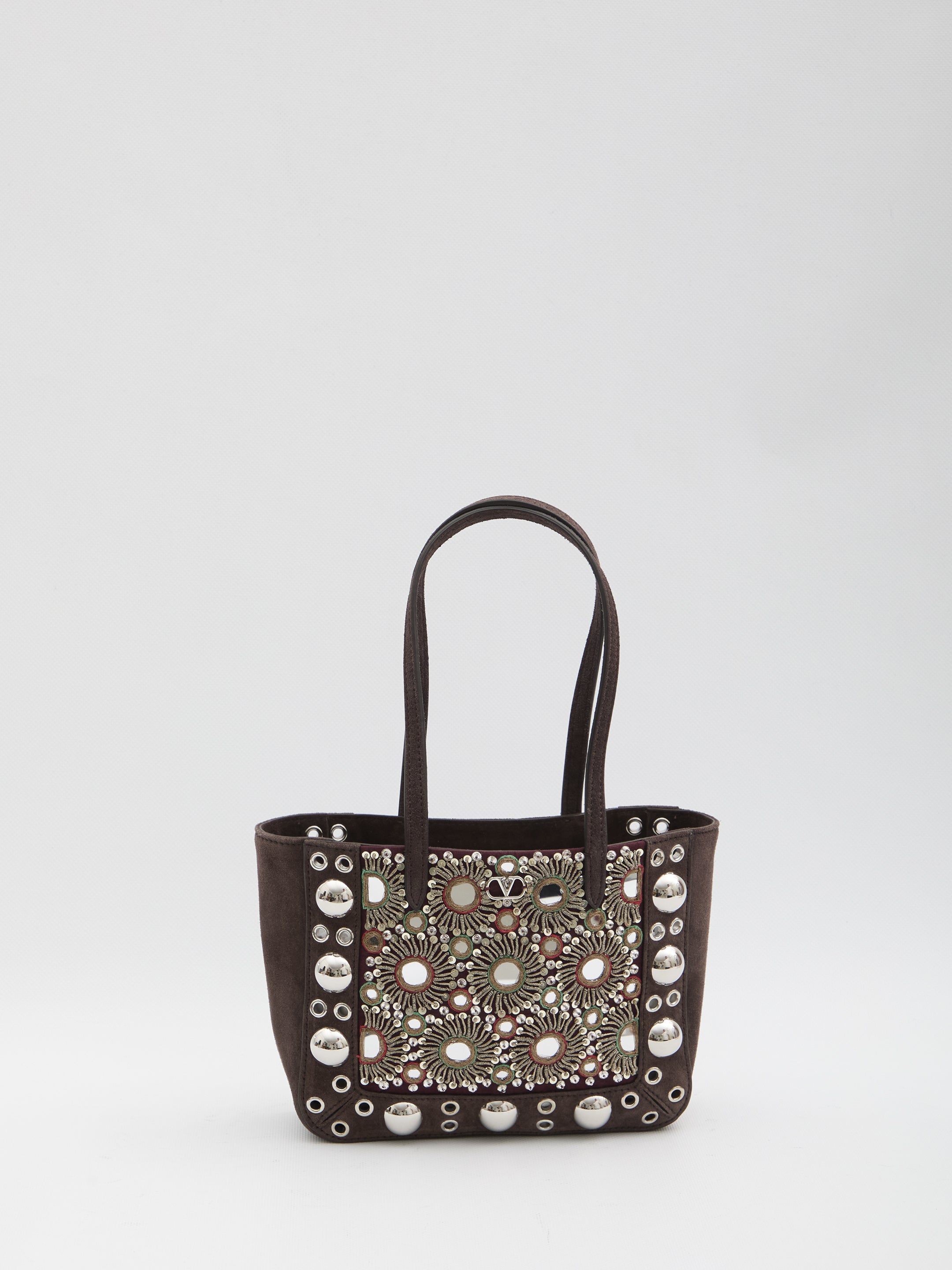 VALENTINO GARAVANI Mini Handbag with Spherical Studs and Rivets - FW25