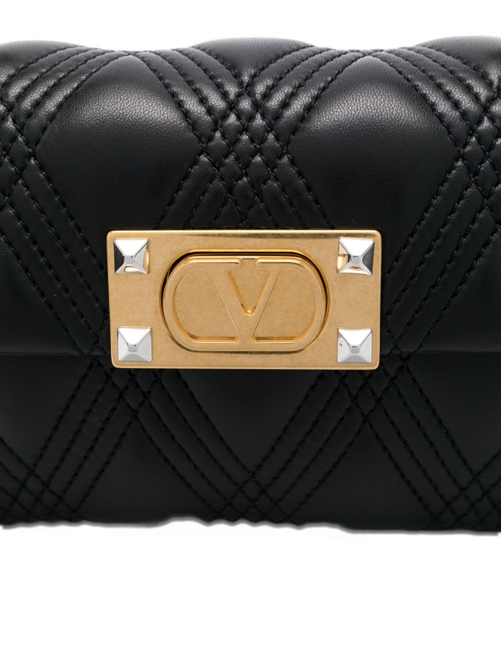 VALENTINO GARAVANI Mini Handbag with Gold Logo