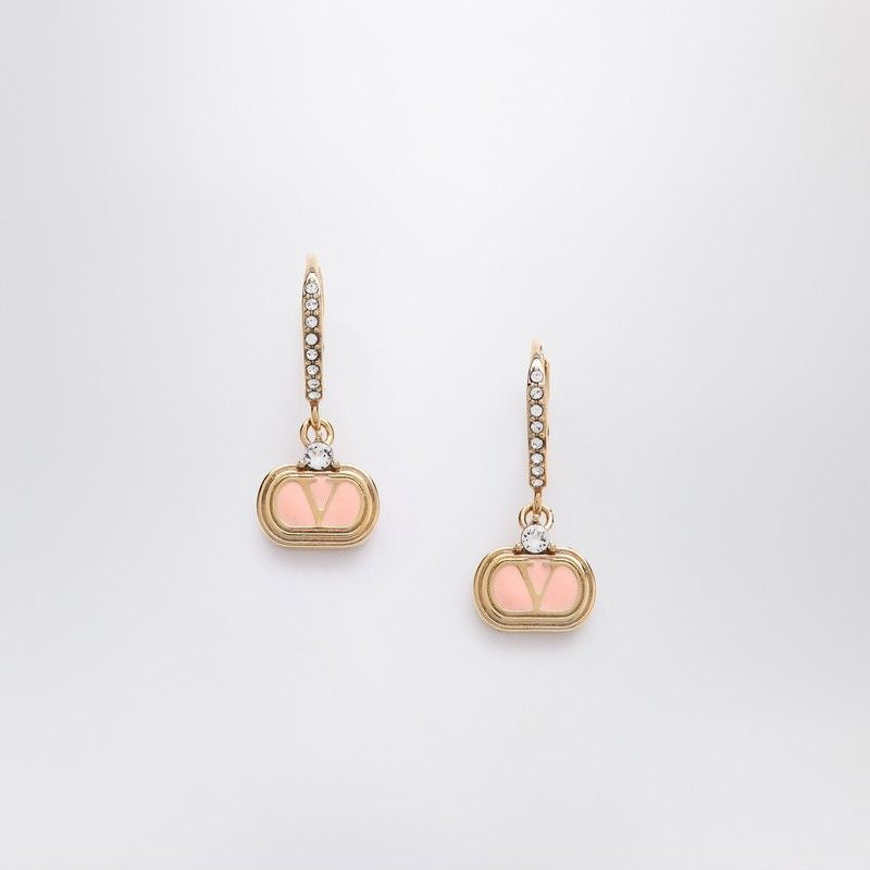 VALENTINO GARAVANI Oval Swarovski Crystal Earrings