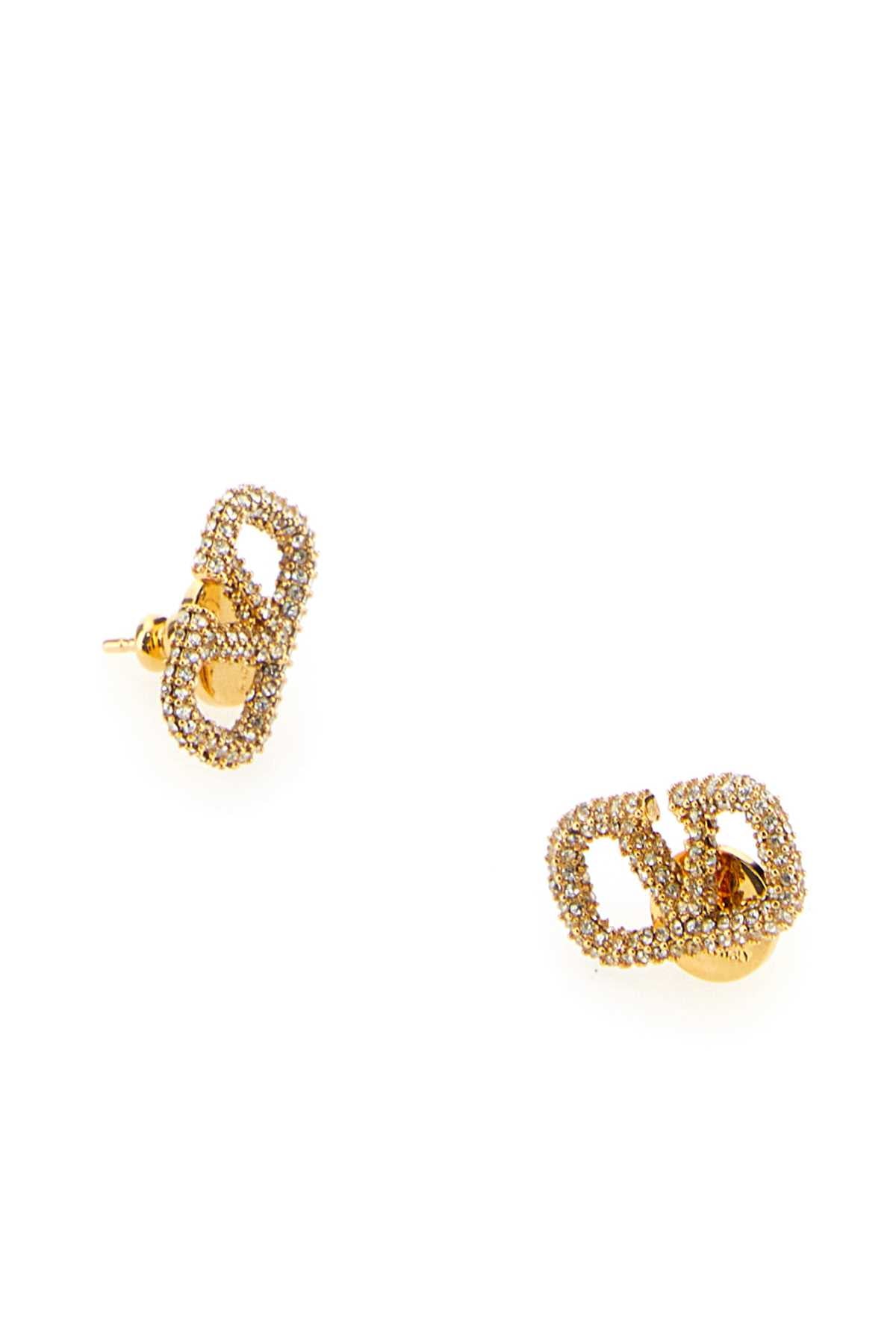 VALENTINO GARAVANI Elegant Gold Brass Mini Earrings