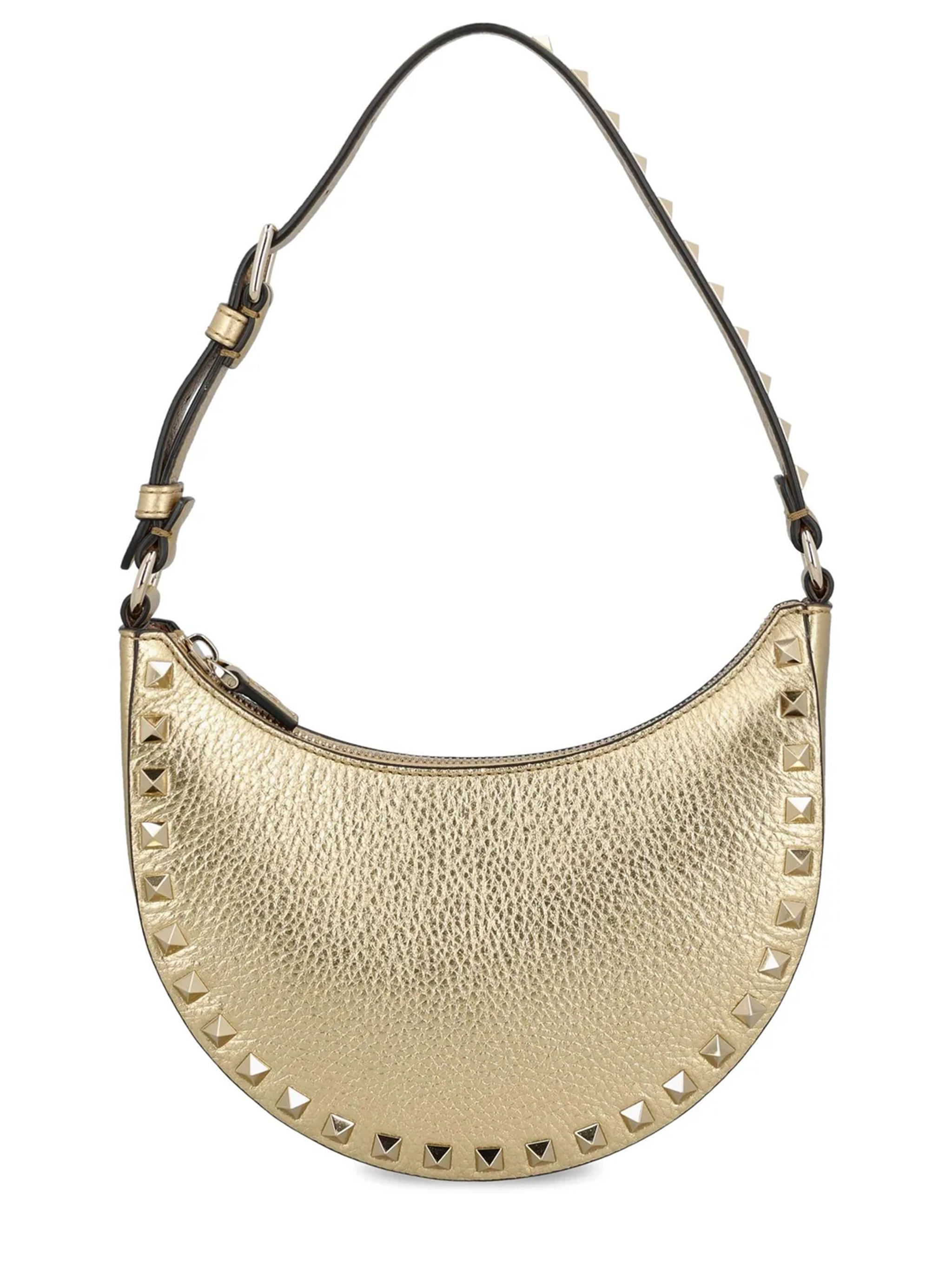 VALENTINO GARAVANI Mini Rockstud Leather Hobo Handbag