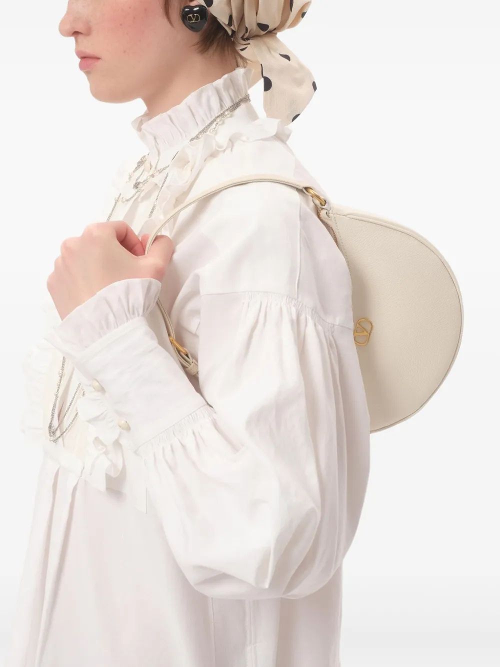 VALENTINO Mini Hobo Handbag with Signature Logo