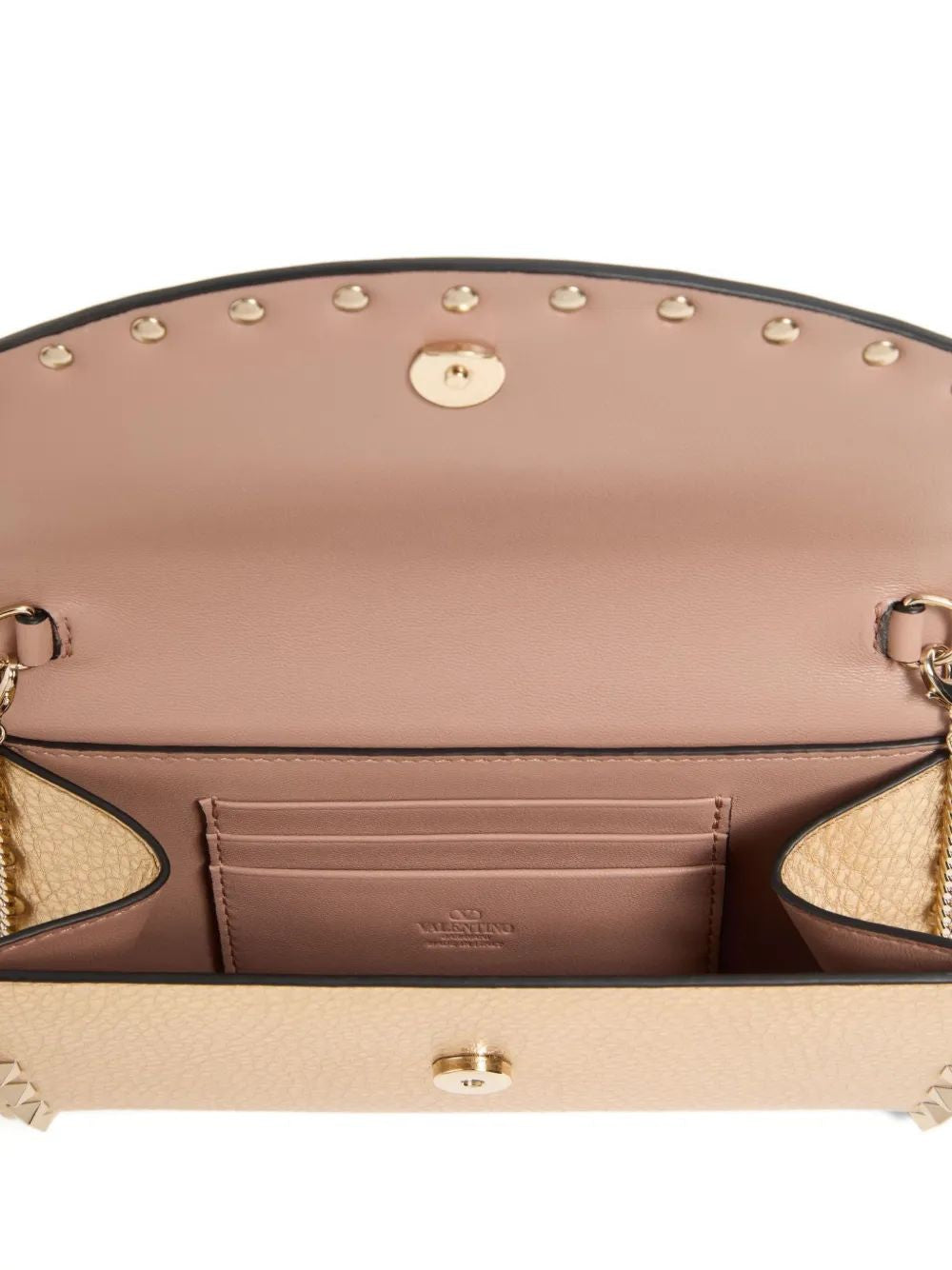 VALENTINO GARAVANI Mini Leather Rockstud Wallet with Strap