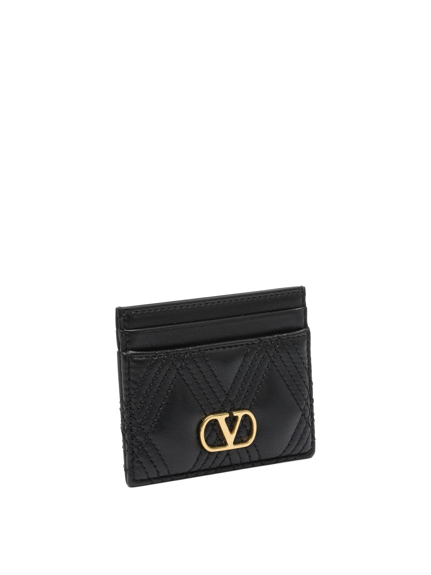VALENTINO GARAVANI Mini Diamond Quilted Card Holder