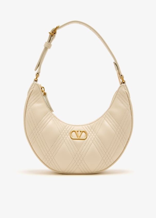 VALENTINO Mini Hobo Handbag - Quilt Design