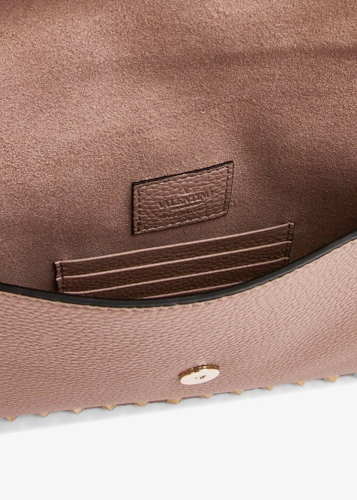 VALENTINO Large Flat Pouch Handbag with Rockstud Detail