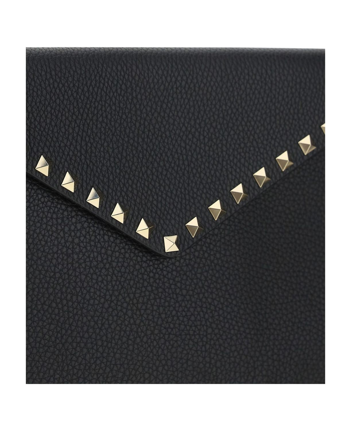 VALENTINO Large Flat Pouch Handbag with Rockstud Details