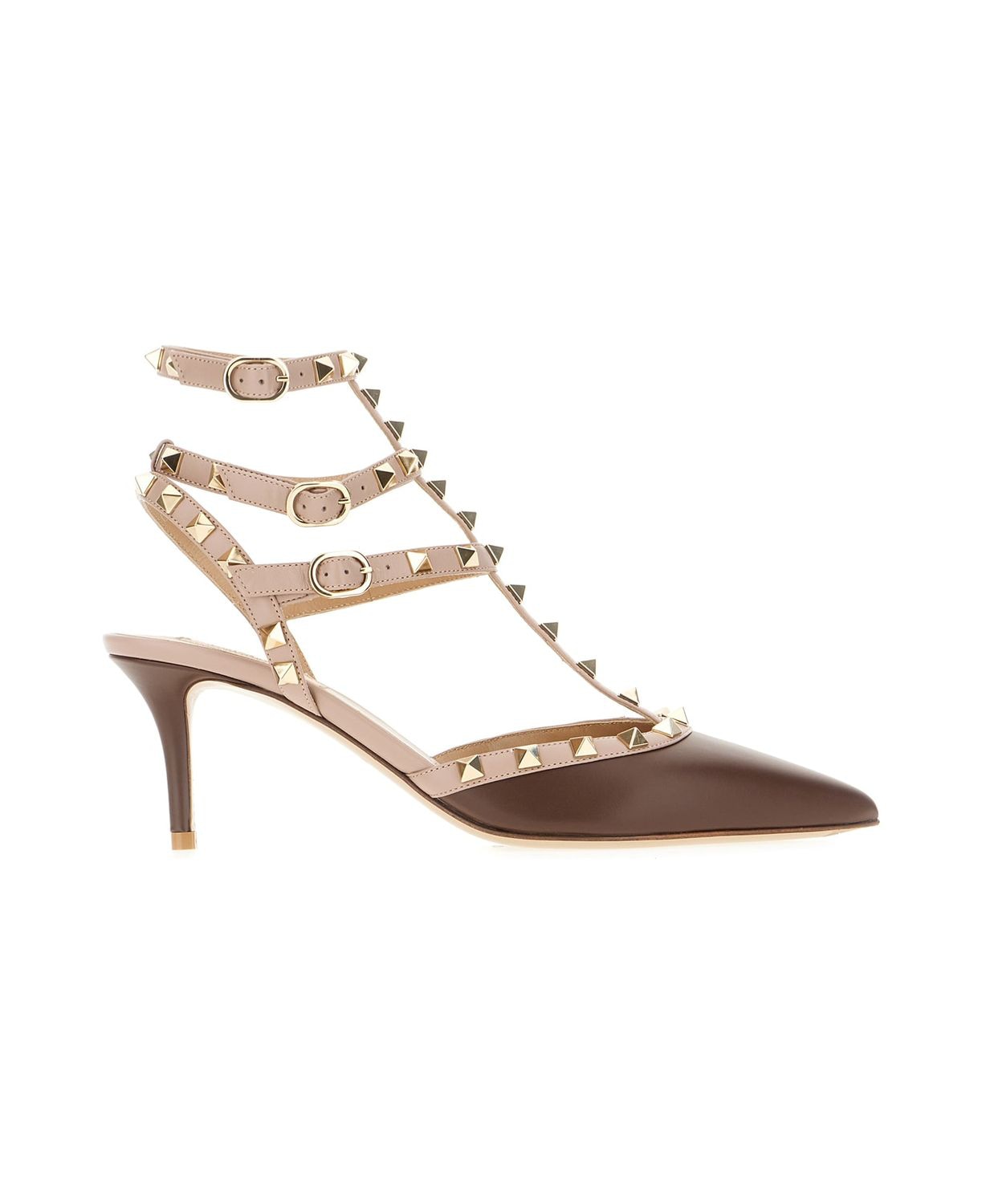 VALENTINO Ankle Strap Rockstud Pumps T. 65