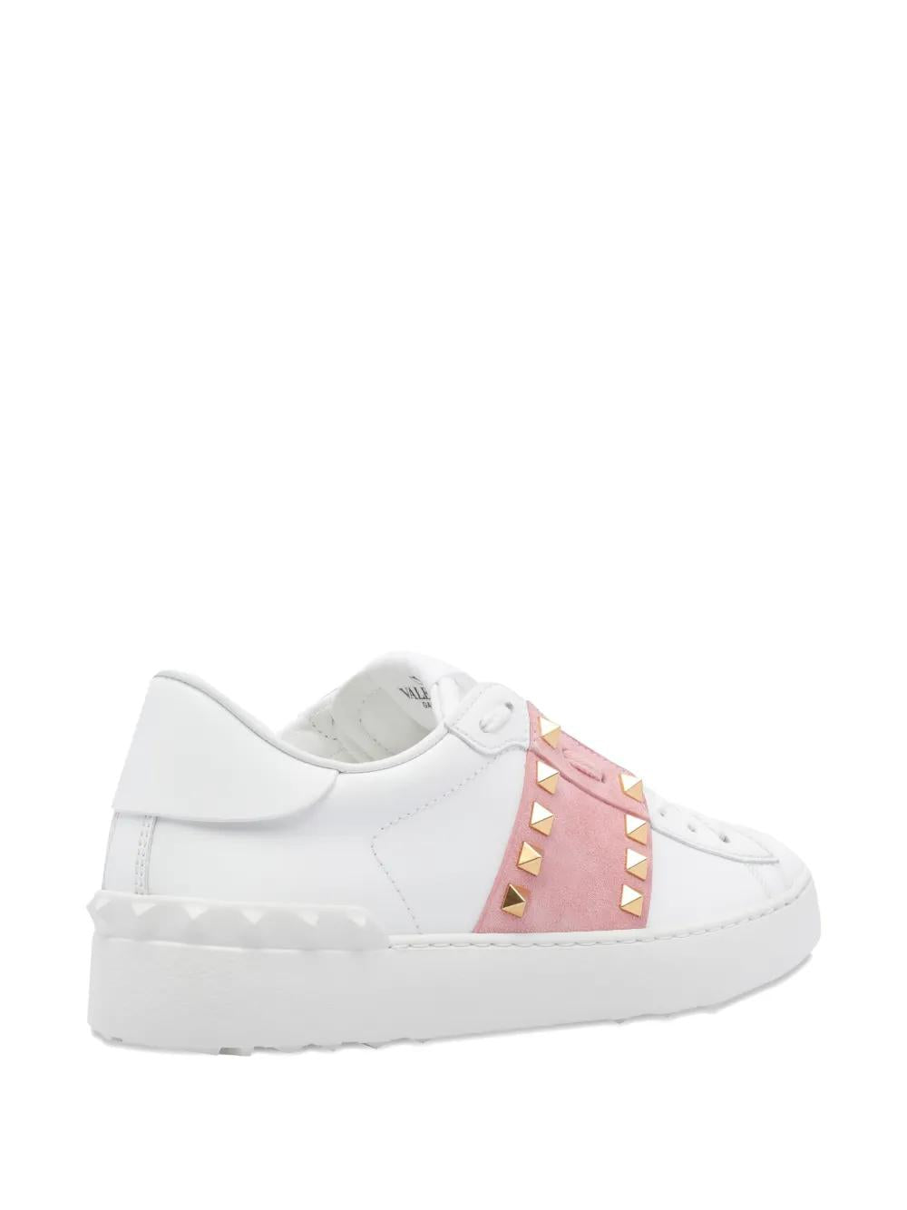 VALENTINO Rockstud Untitled Suede-Panel Low-Top Sneakers for Women