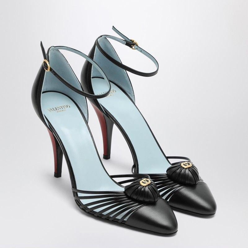 VALENTINO GARAVANI High Stiletto Cage Toe Sandal with Heart Detail - Size 43