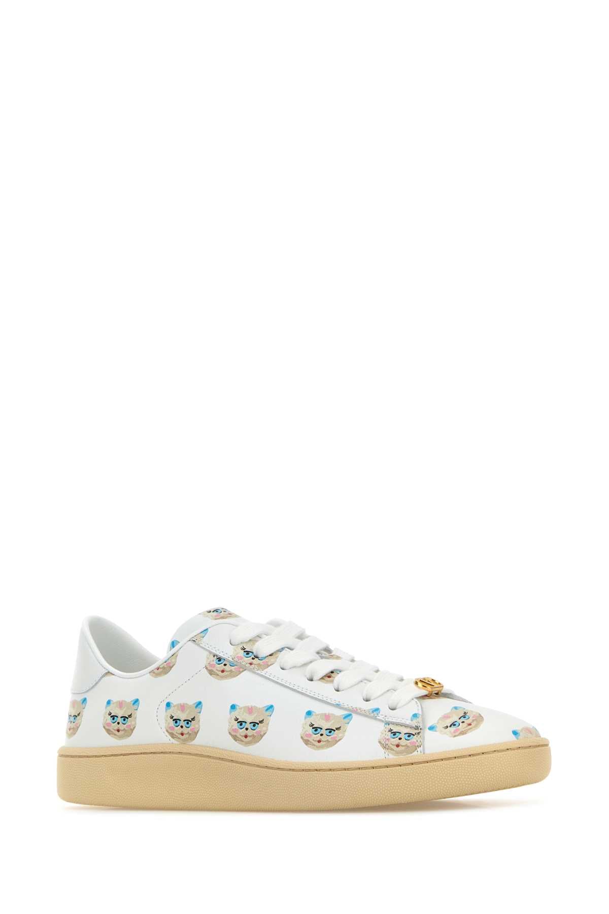 VALENTINO GARAVANI Printed Leather Royco Sneakers for Women - FW25