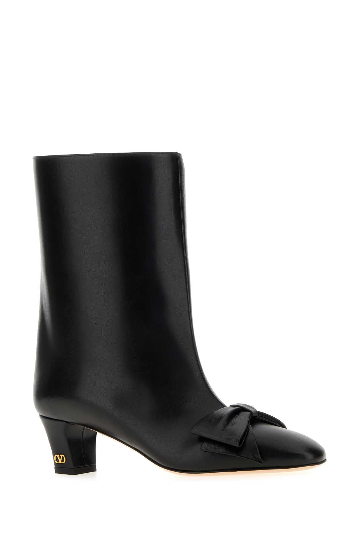 VALENTINO GARAVANI Stylish Mini Leather Bow Ankle Boots for Women