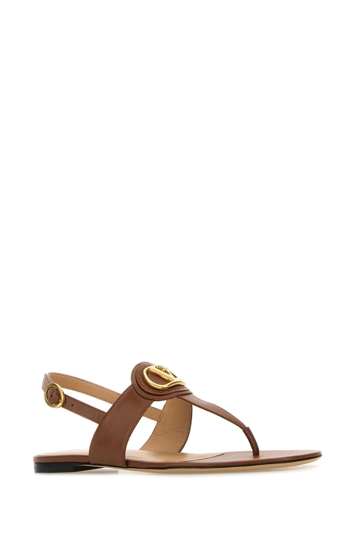 VALENTINO GARAVANI Leather Vlogo Thong Sandals