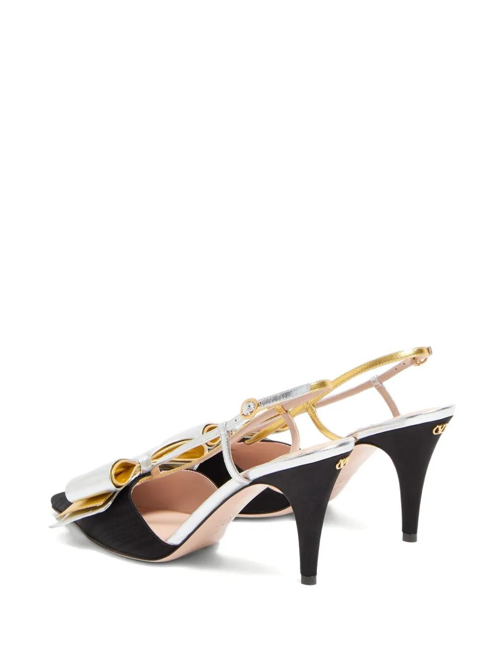 VALENTINO GARAVANI Slingback Bow Pumps with Adjustable Strap