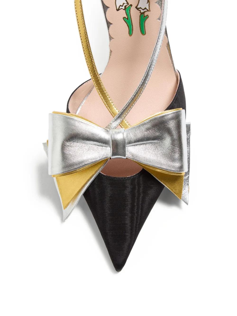 VALENTINO GARAVANI Slingback Bow Pumps with Adjustable Strap