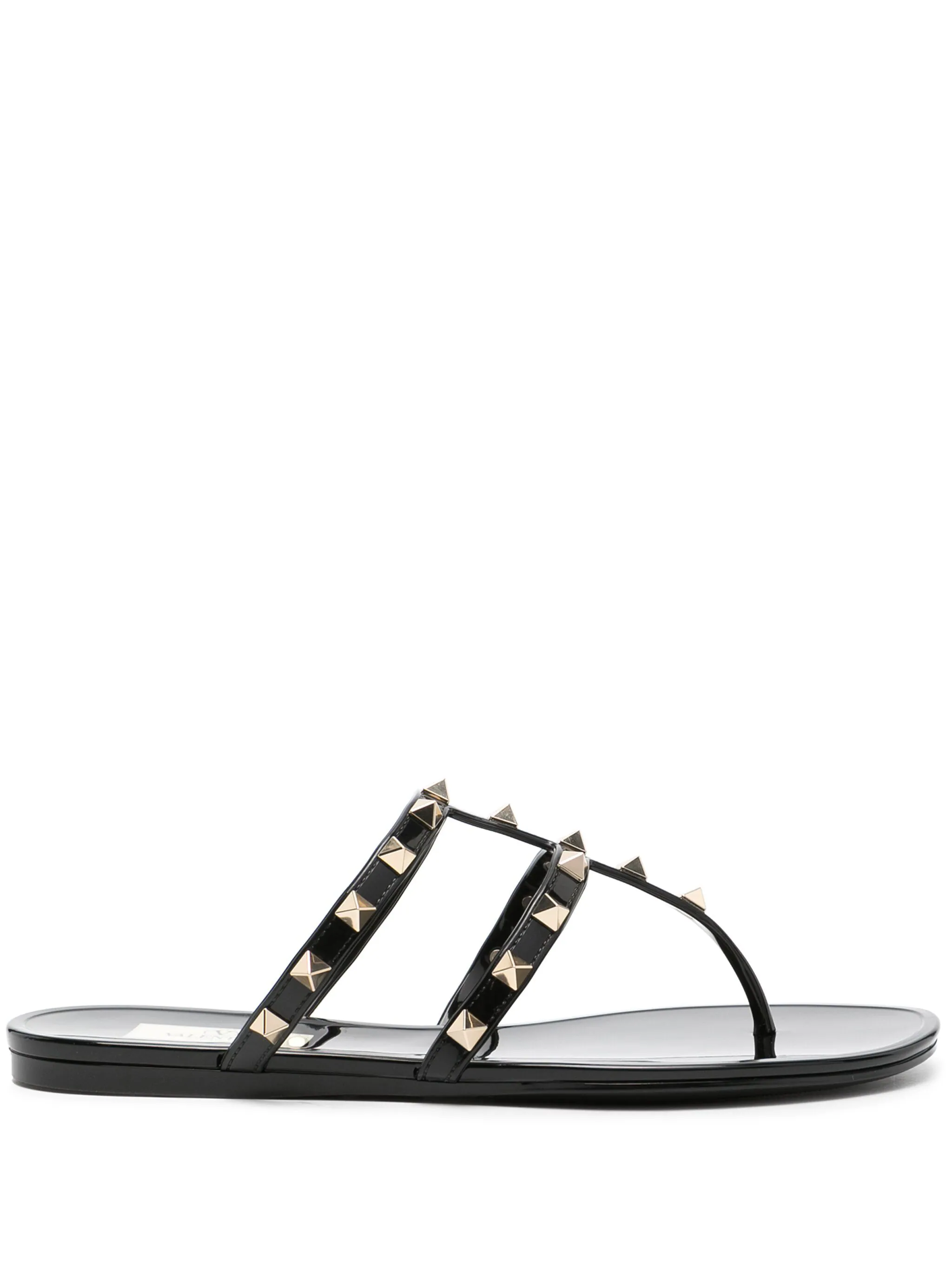 VALENTINO GARAVANI Rockstud Mini Sandals with Lace Pattern Sole - 5mm Heel