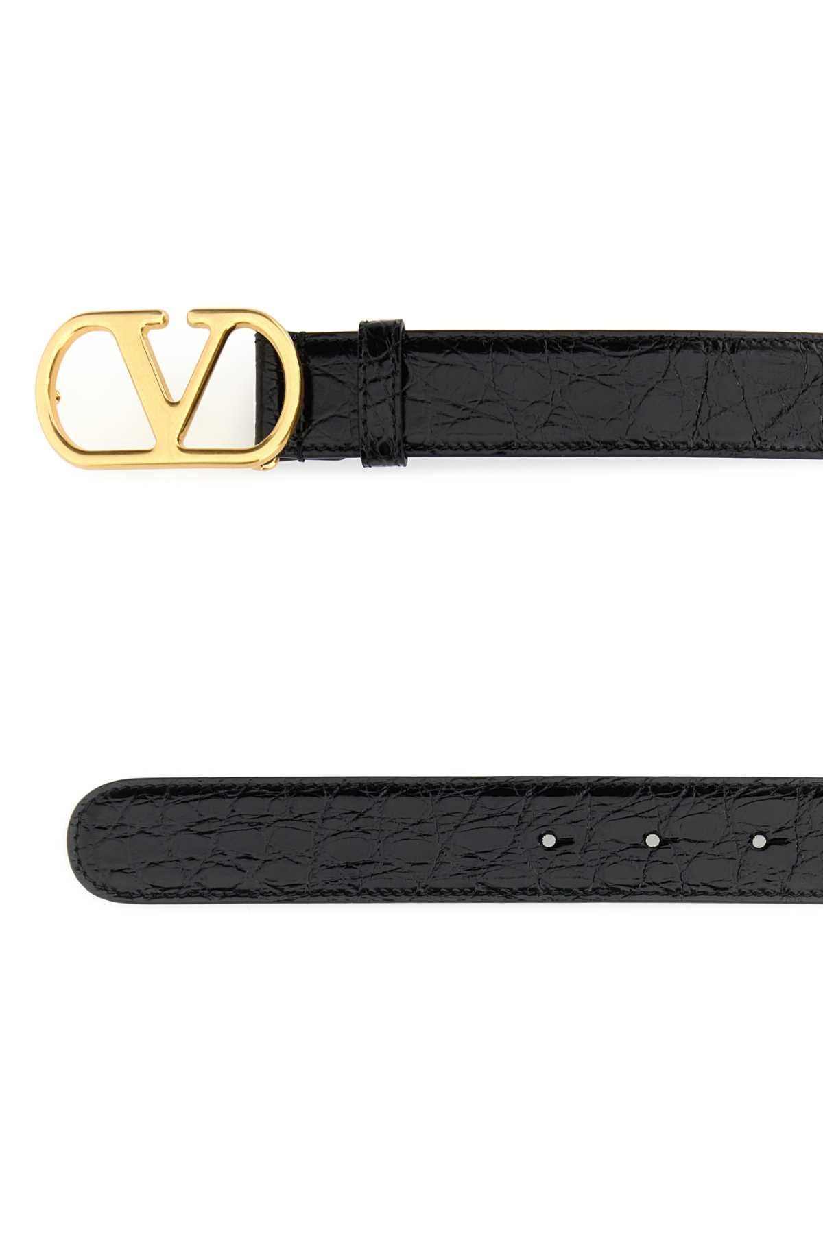 VALENTINO GARAVANI Elegant Leather Vlogo Belt for Women - H. 30