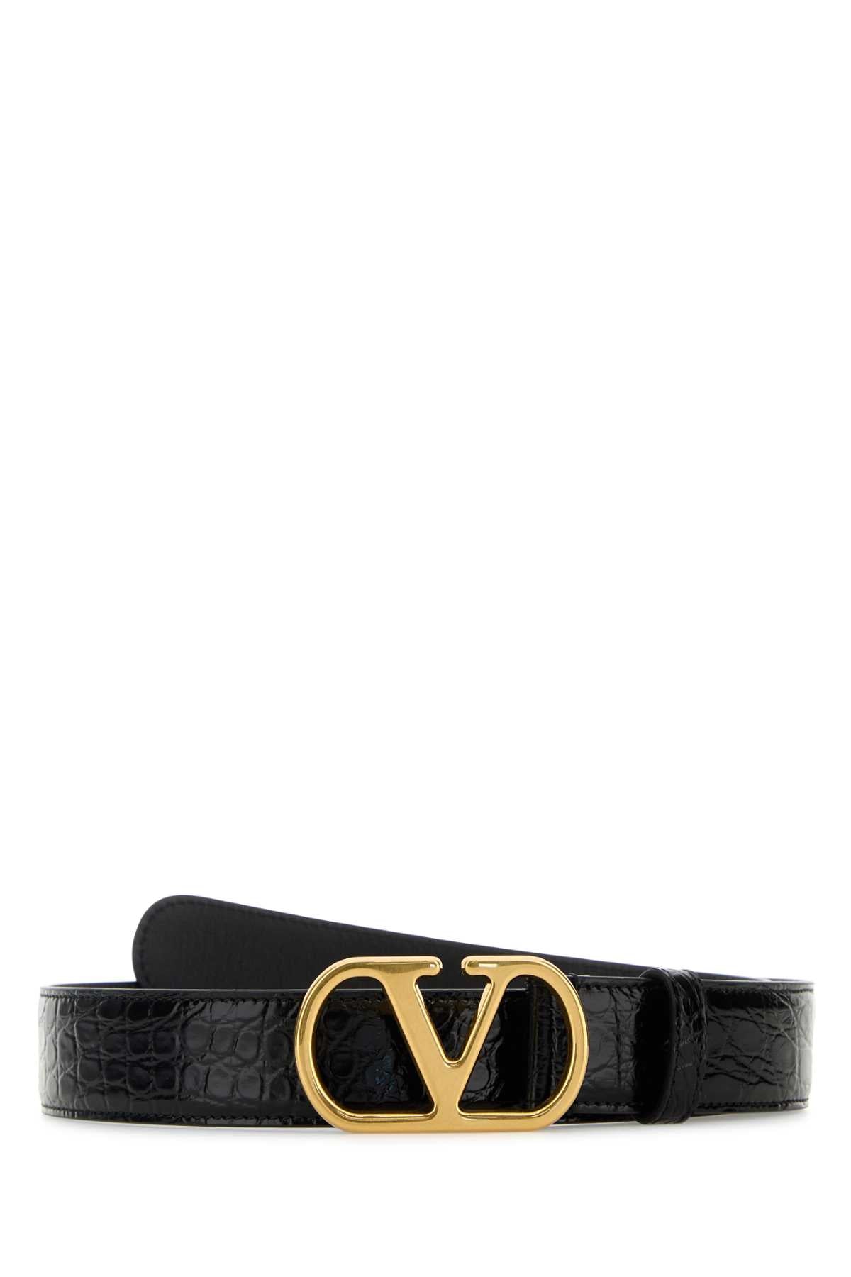 VALENTINO GARAVANI Elegant Leather Vlogo Belt for Women - H. 30