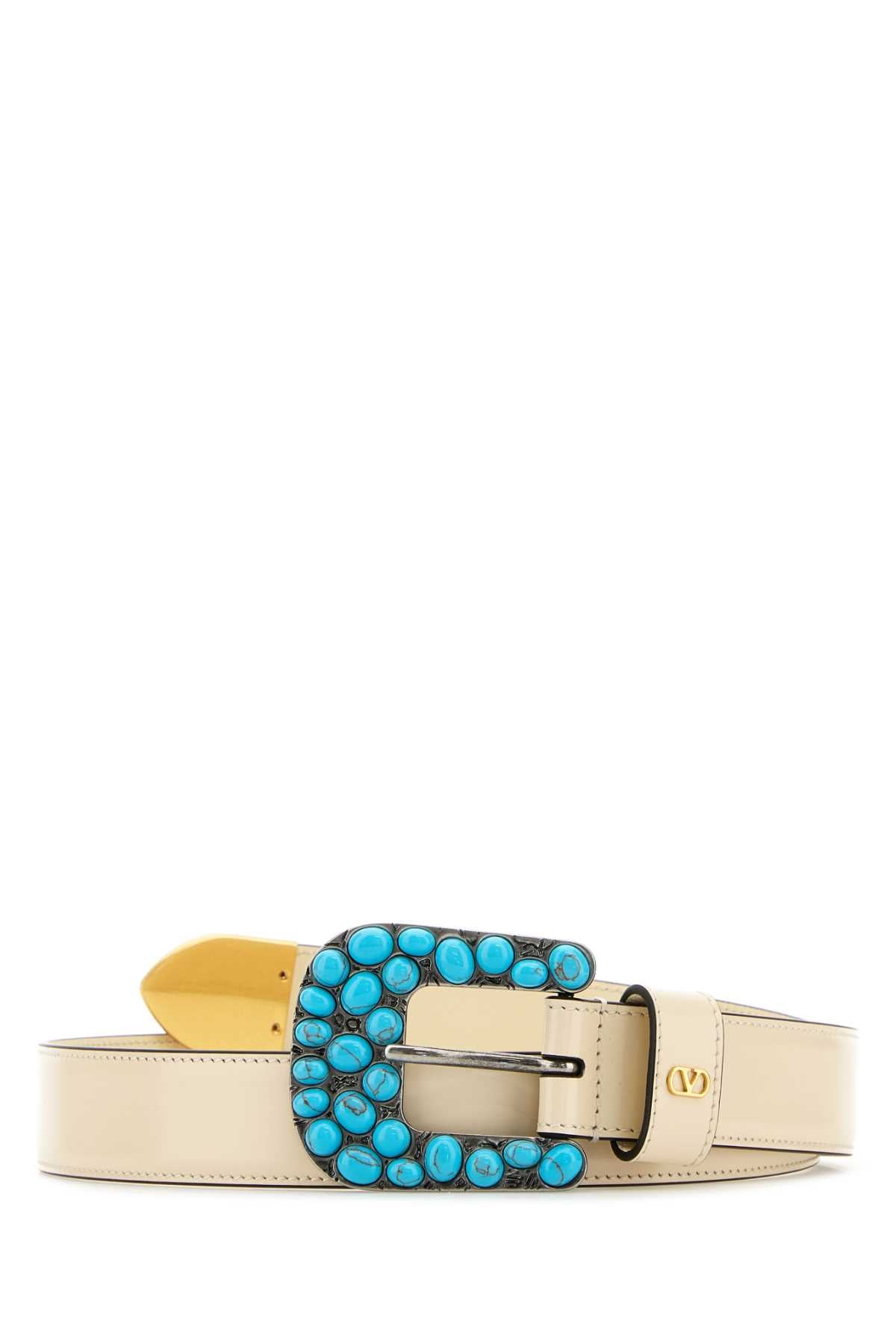 VALENTINO GARAVANI Leather Belt with Vlogo Signature Design - FW25 Collection