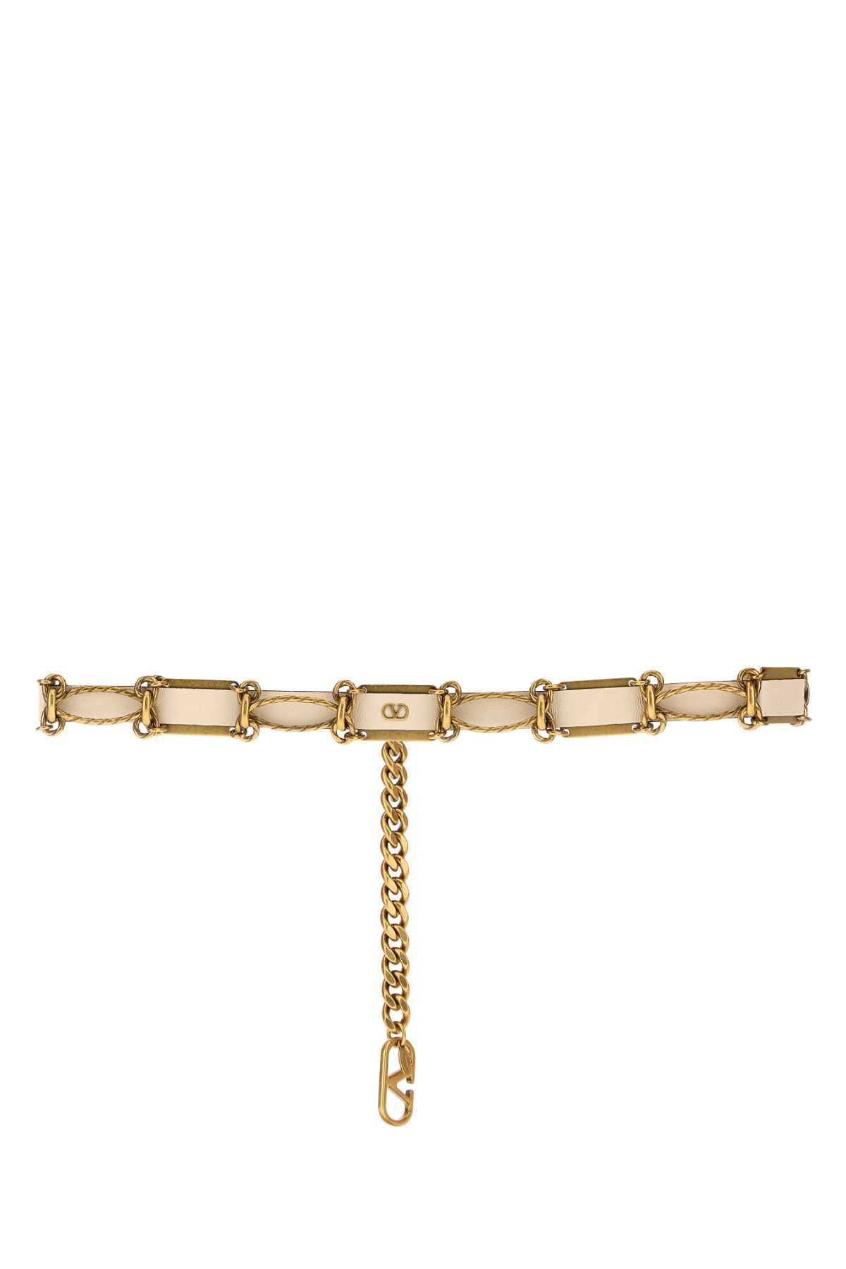 VALENTINO GARAVANI Women's Chain Belt with Antiqued Gold Finish, H. 25
