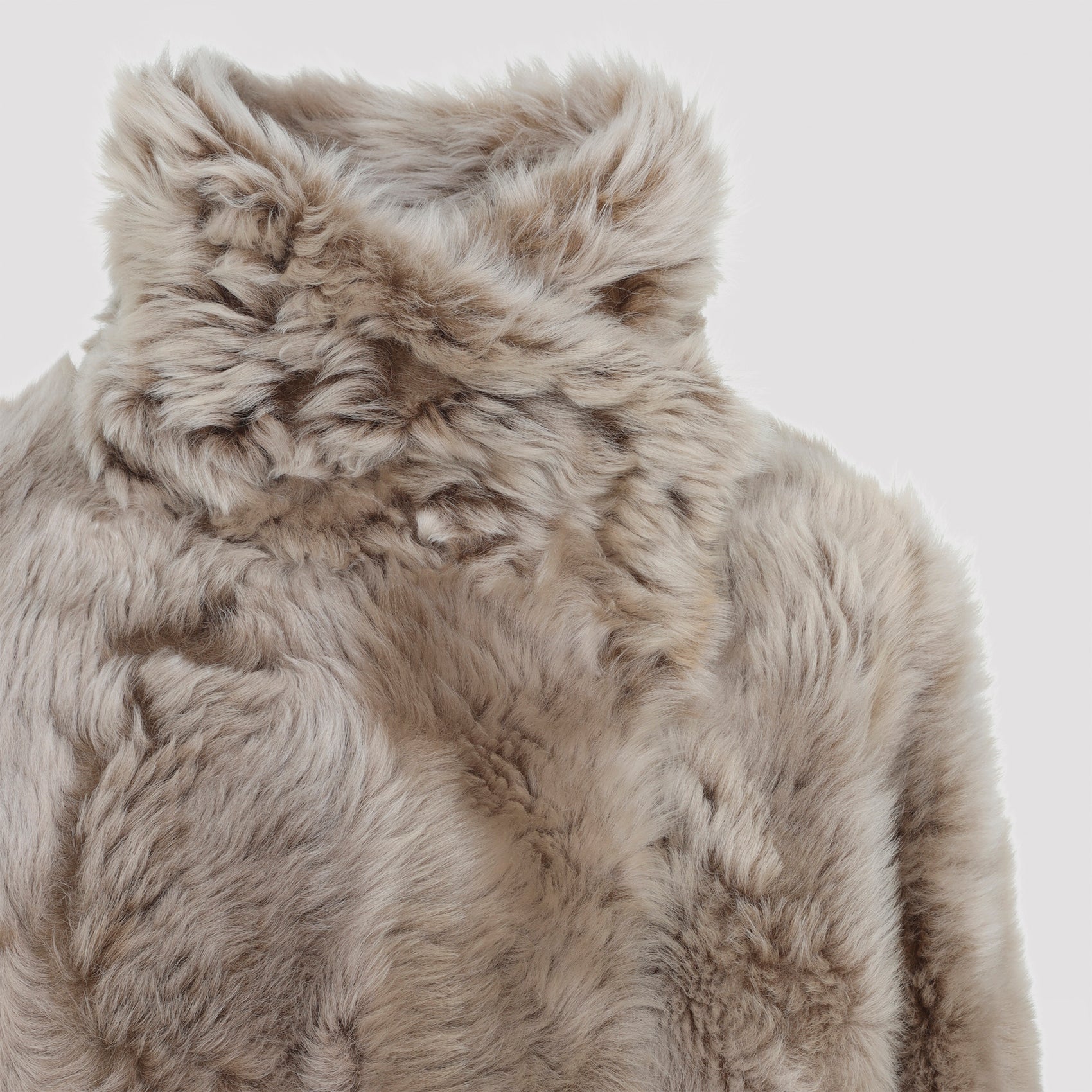 YVES SALOMON Lamb Leather Jacket with Standing Collar