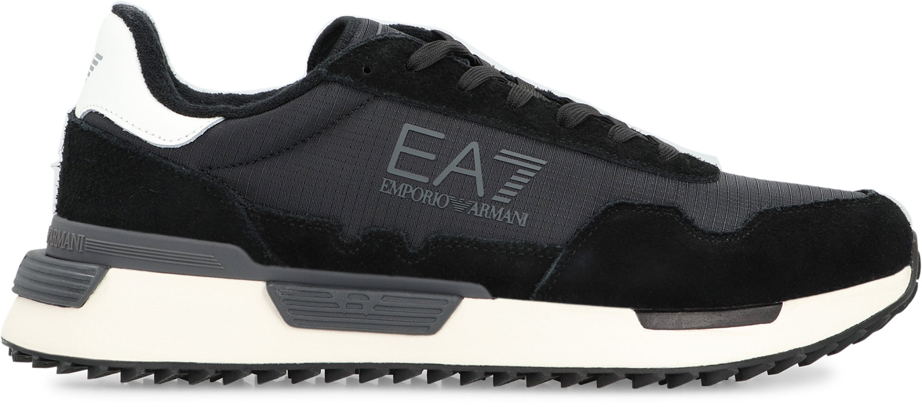 EA7 Low-Top Leather and Fabric Sneakers for Men - FW25 Collection