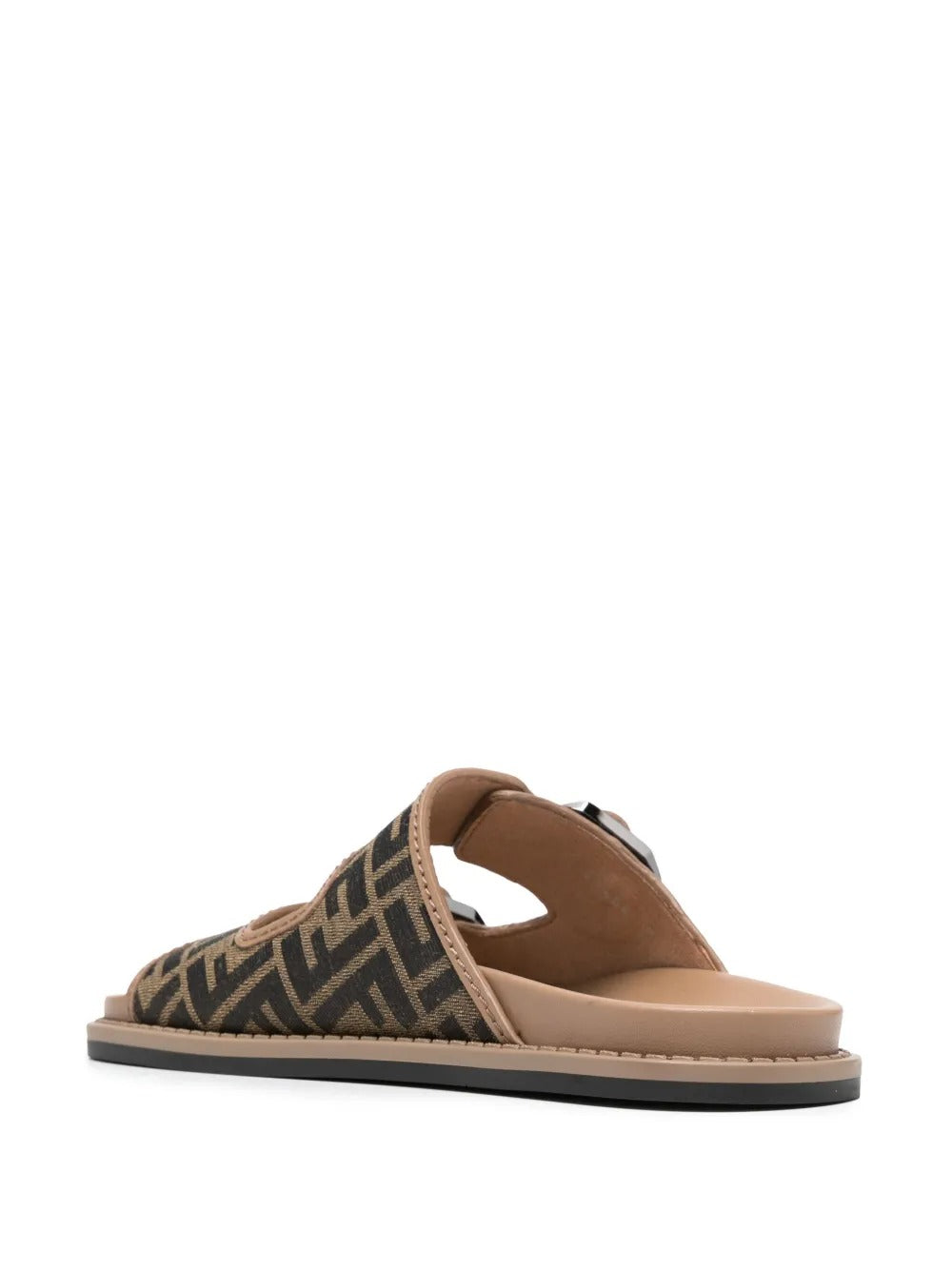 FENDI FF Jacquard Fabric Sandals for Men