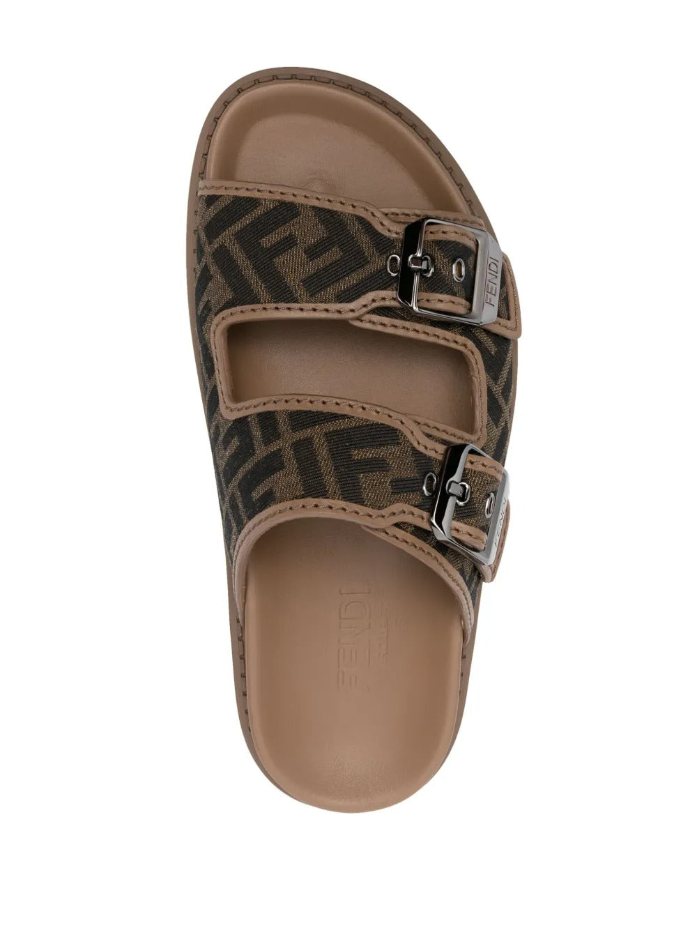 FENDI FF Jacquard Fabric Sandals for Men